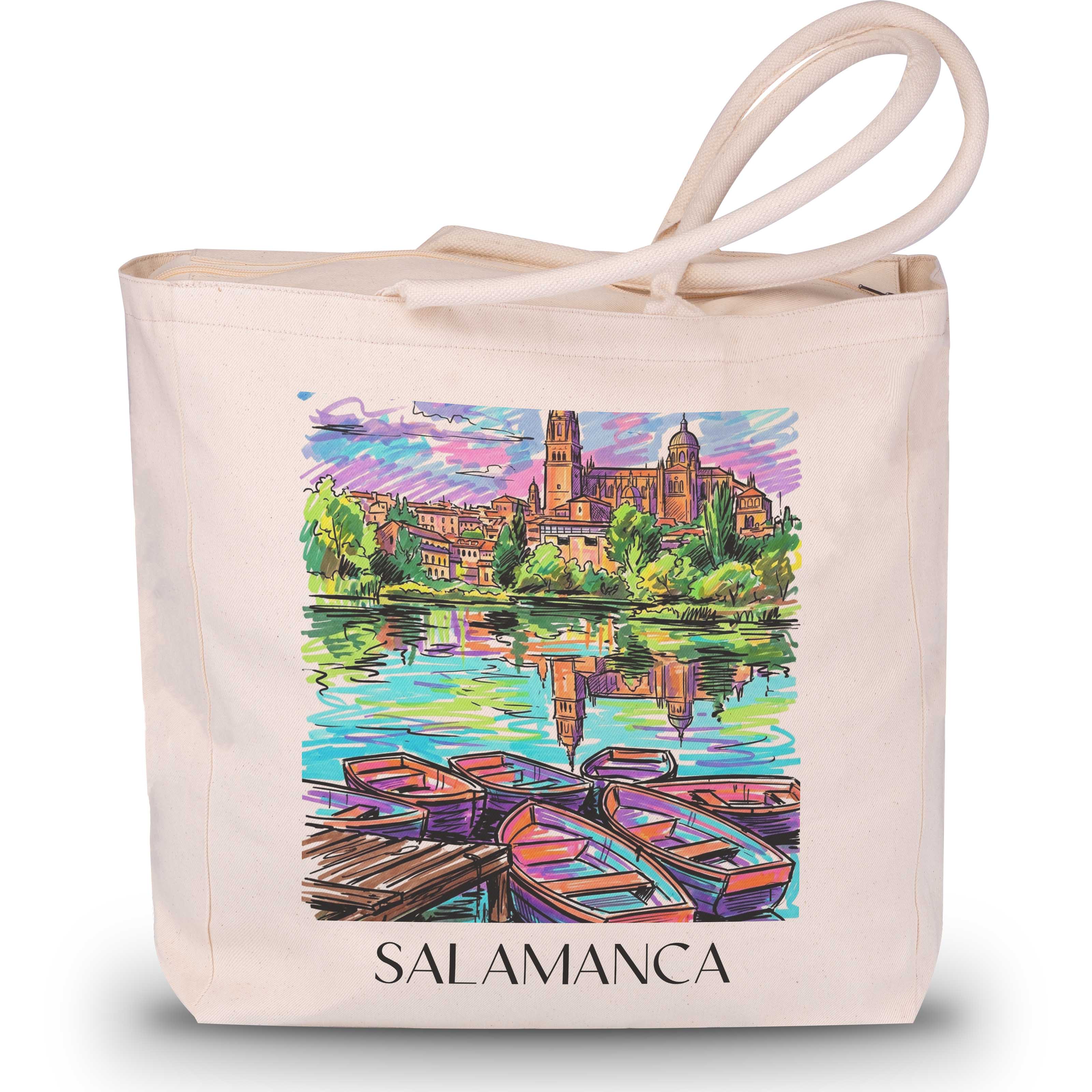Salamanca Shopping Tasche - Spanien - Spanien Tote Bag - Einkaufstasche im Tag Graffiti Stil - favplace