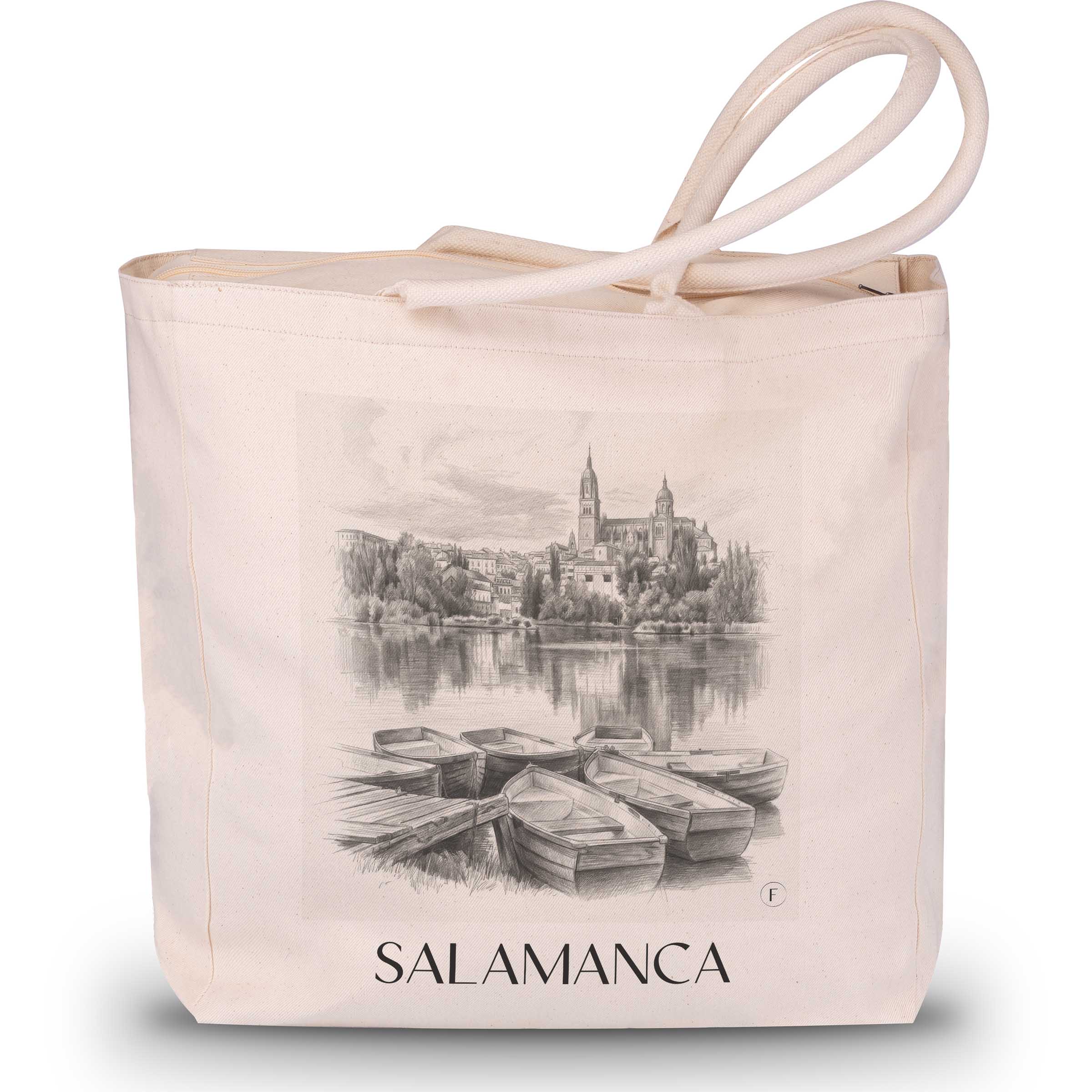 Salamanca Shopping Tasche - Spanien - Spanien Tote Bag - Einkaufstasche im Zeichnung Stil