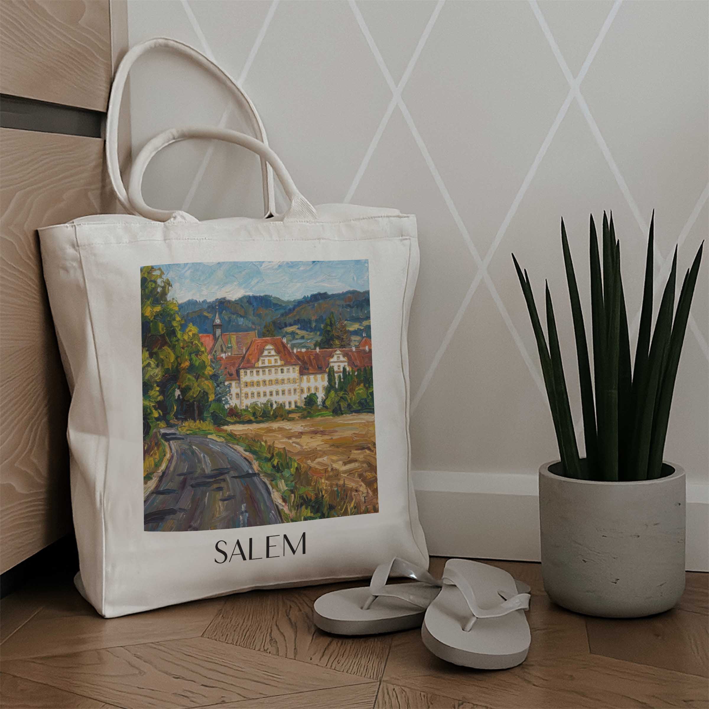 salem-bodensee-deutschland-einkaufstasche-oil-painting-oelgemaelde