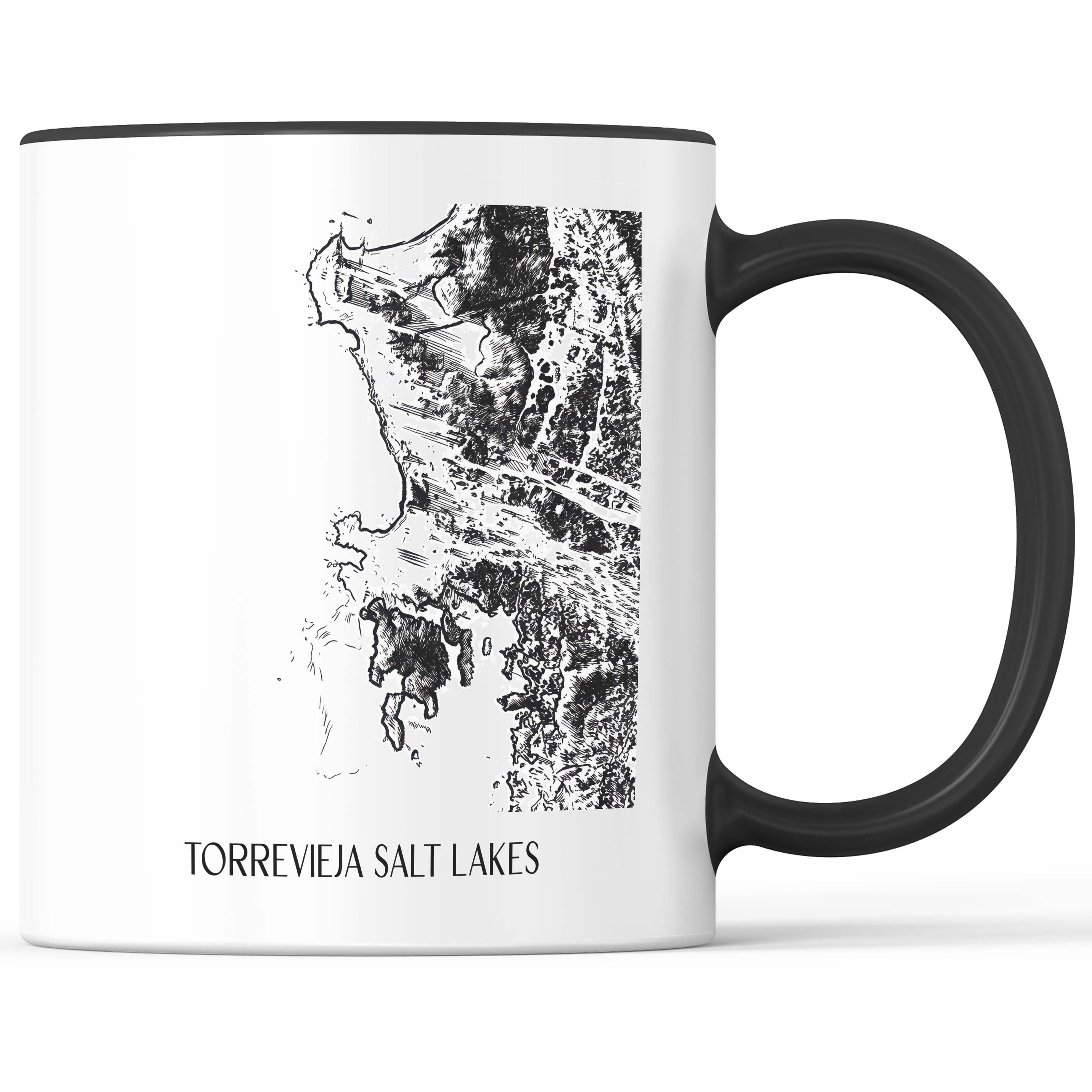 Salinas de Torrevieja Kaffeebecher - Spanien - Spanien Becher - Kaffeetasse im Skizze Stil - favplace