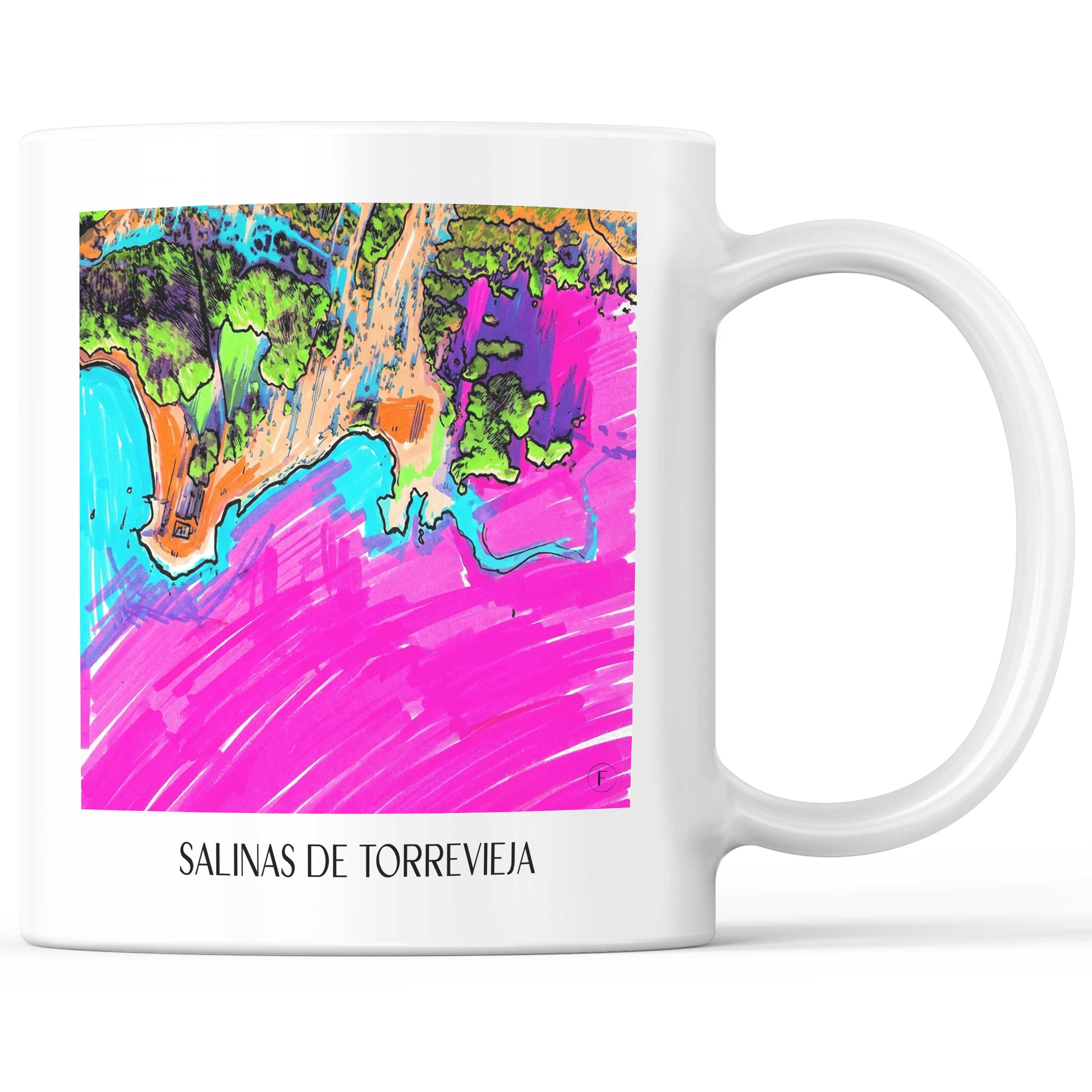 Salinas de Torrevieja Kaffeebecher - Spanien - Spanien Becher - Kaffeetasse im Tag Graffiti Stil - favplace