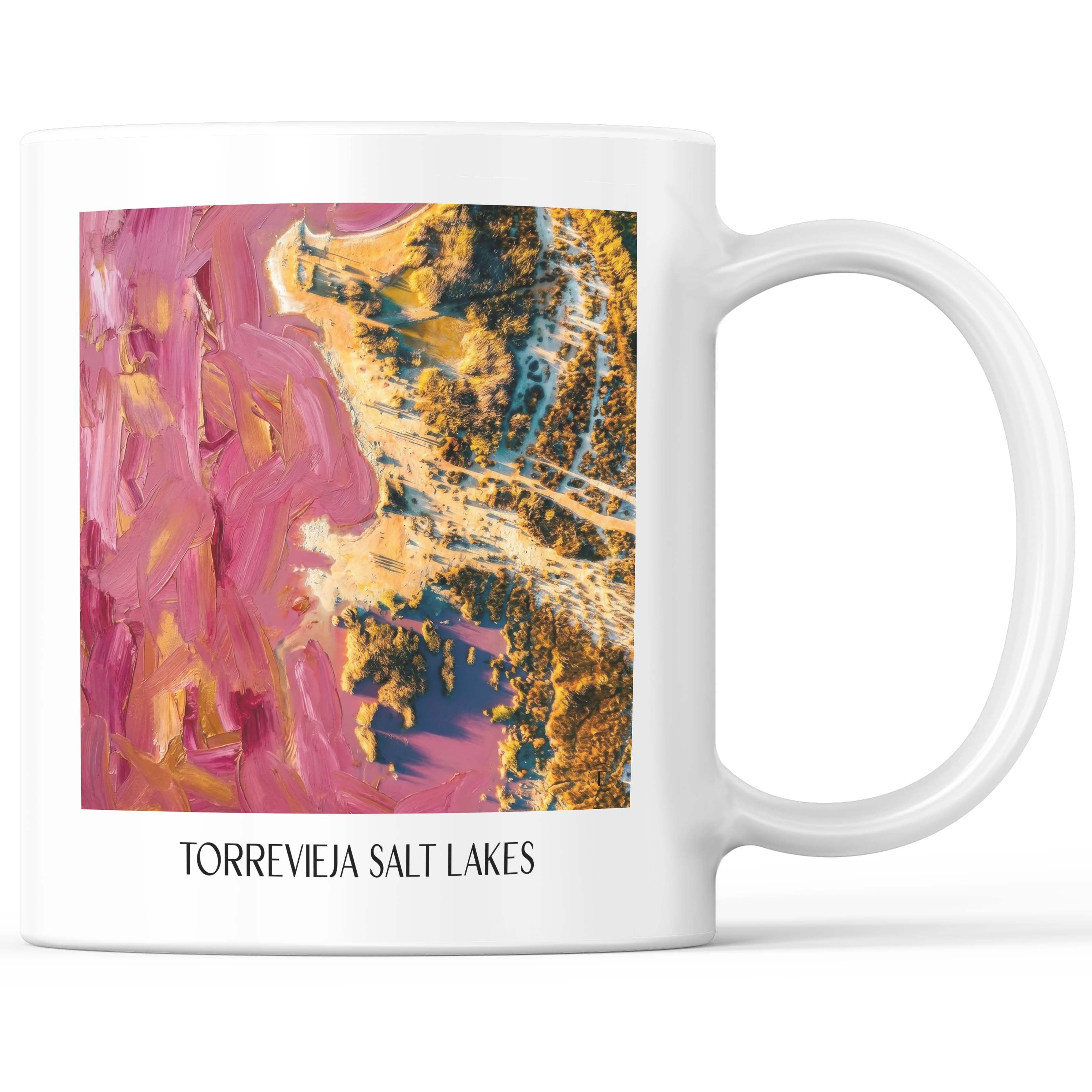 Salinas de Torrevieja Kaffeebecher - Spanien - Spanien Becher - Kaffeetasse im Ölgemälde Stil - favplace