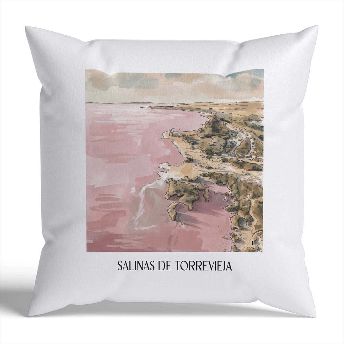 salinas-de-torrevieja-spanien-spanien-kissenbezug-aquarell