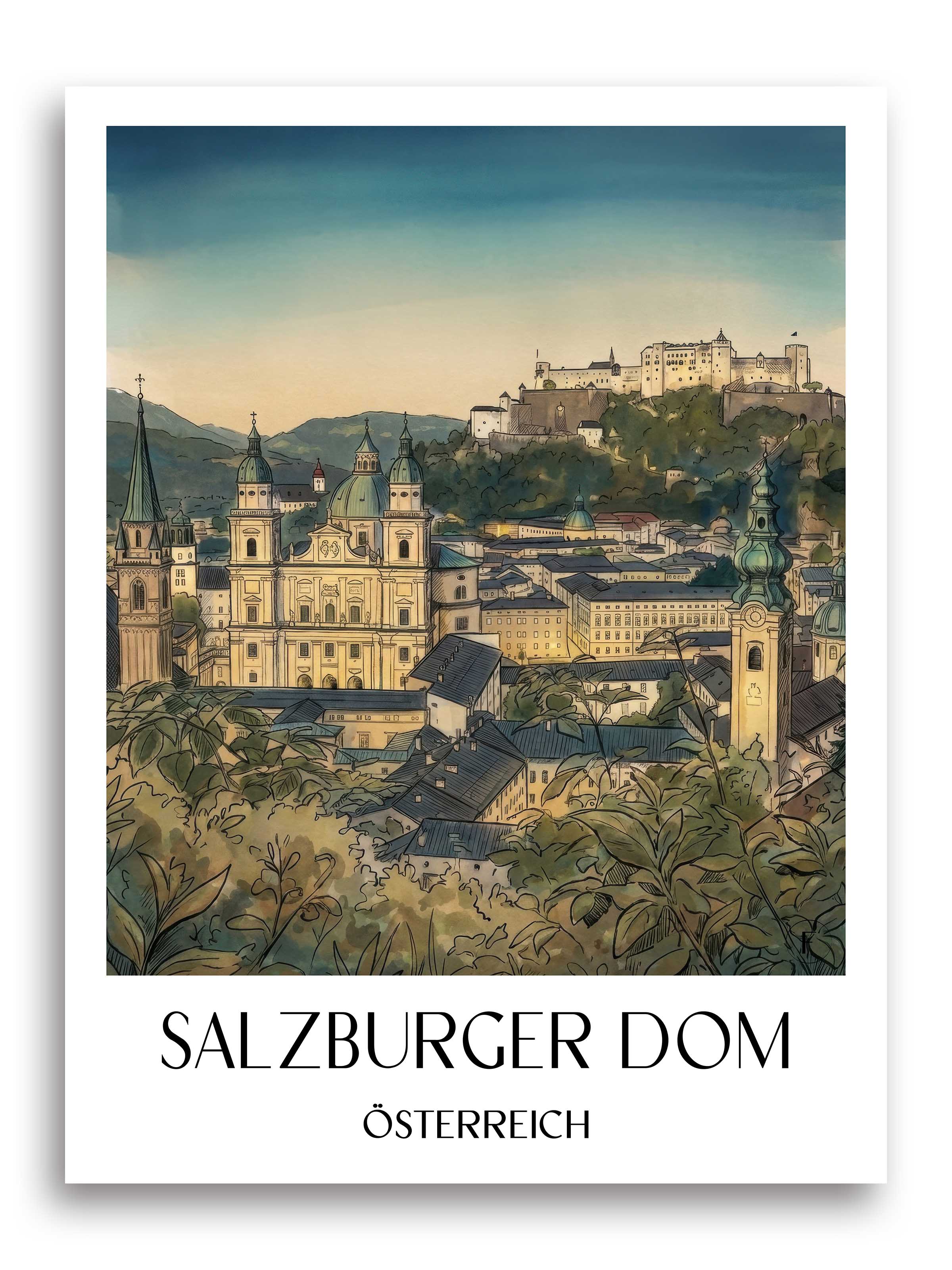 salzburger-dom-österreich-österreich-poster-aquarell