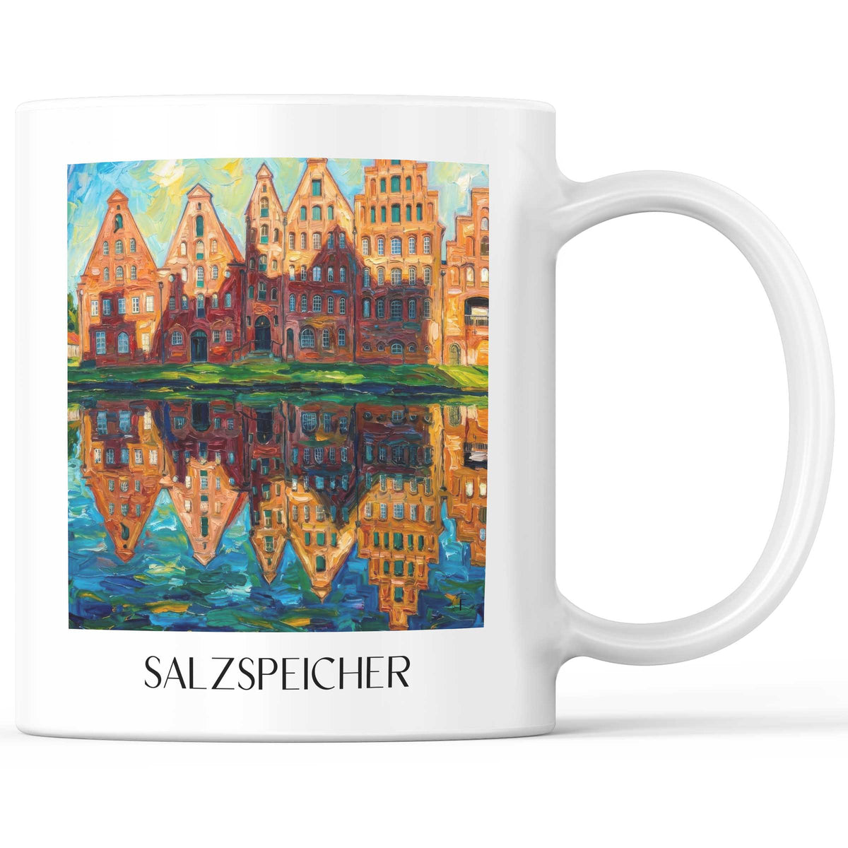 salzspeicher-lübeck-deutschland-kaffeebecher-oil-painting-oelgemaelde