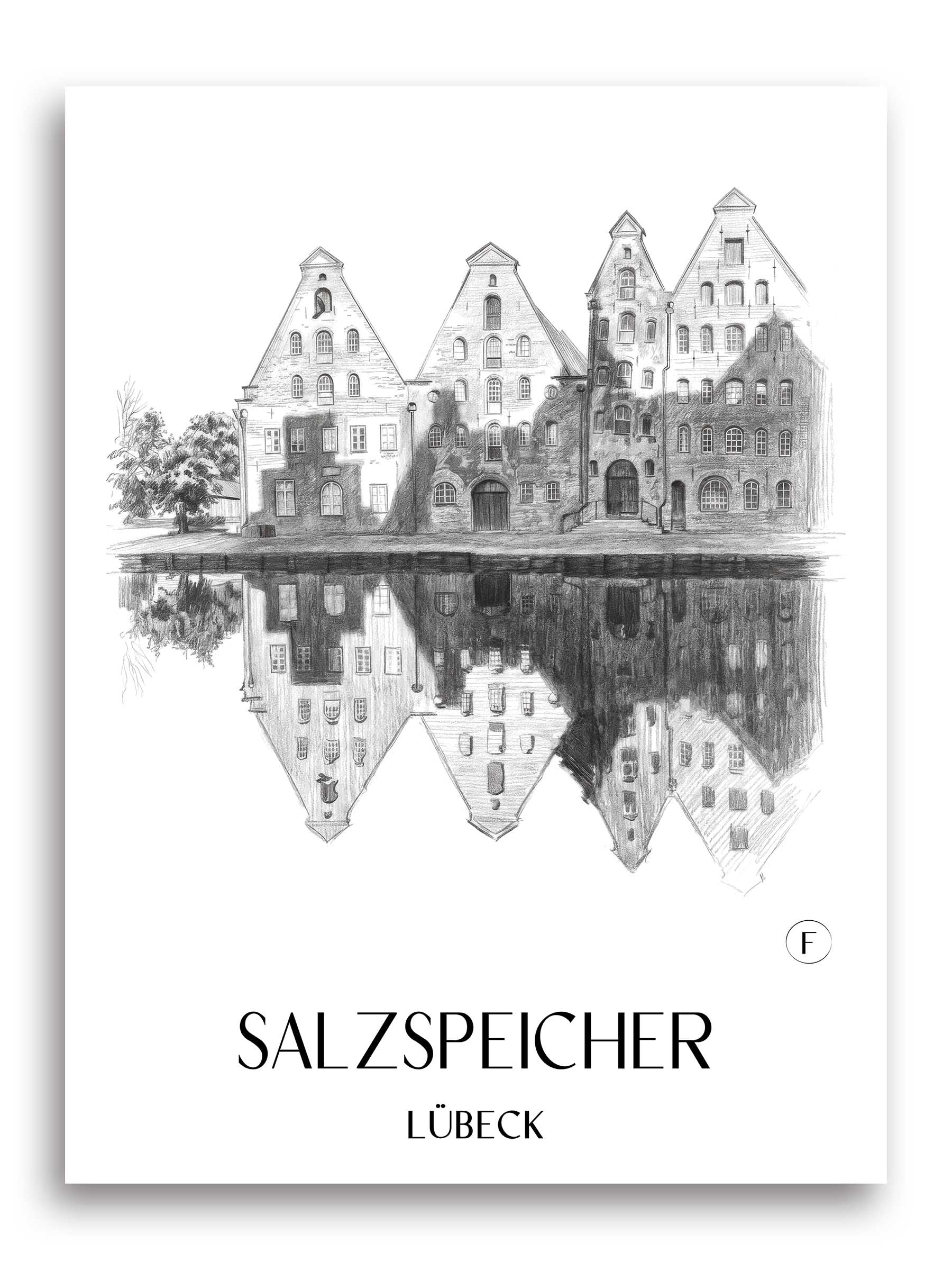 salzspeicher-lübeck-deutschland-poster-bleistift-zeichnung-drawing