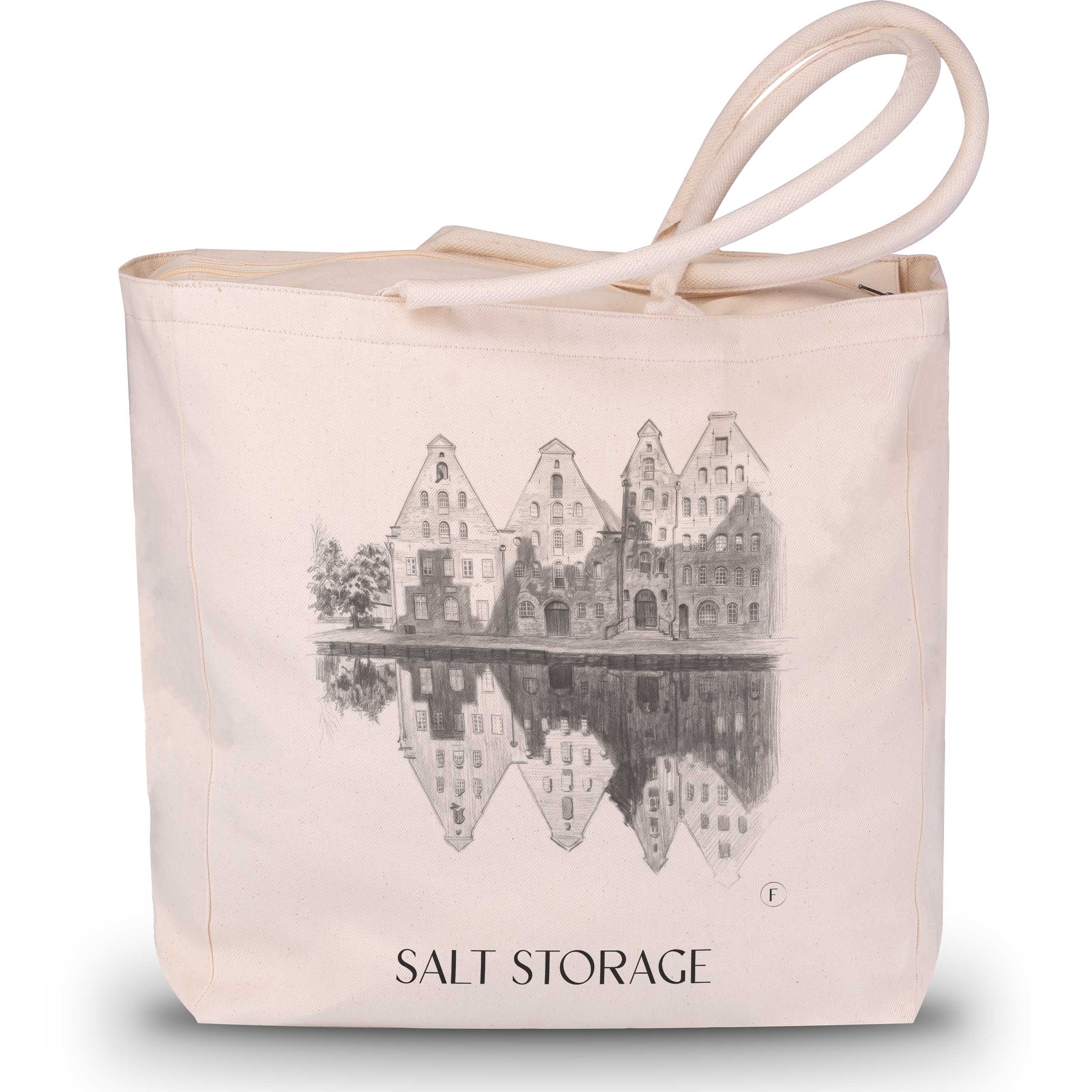 Salzspeicher Shopping Tasche - Lübeck - Deutschland Tote Bag - Einkaufstasche im Zeichnung Stil
