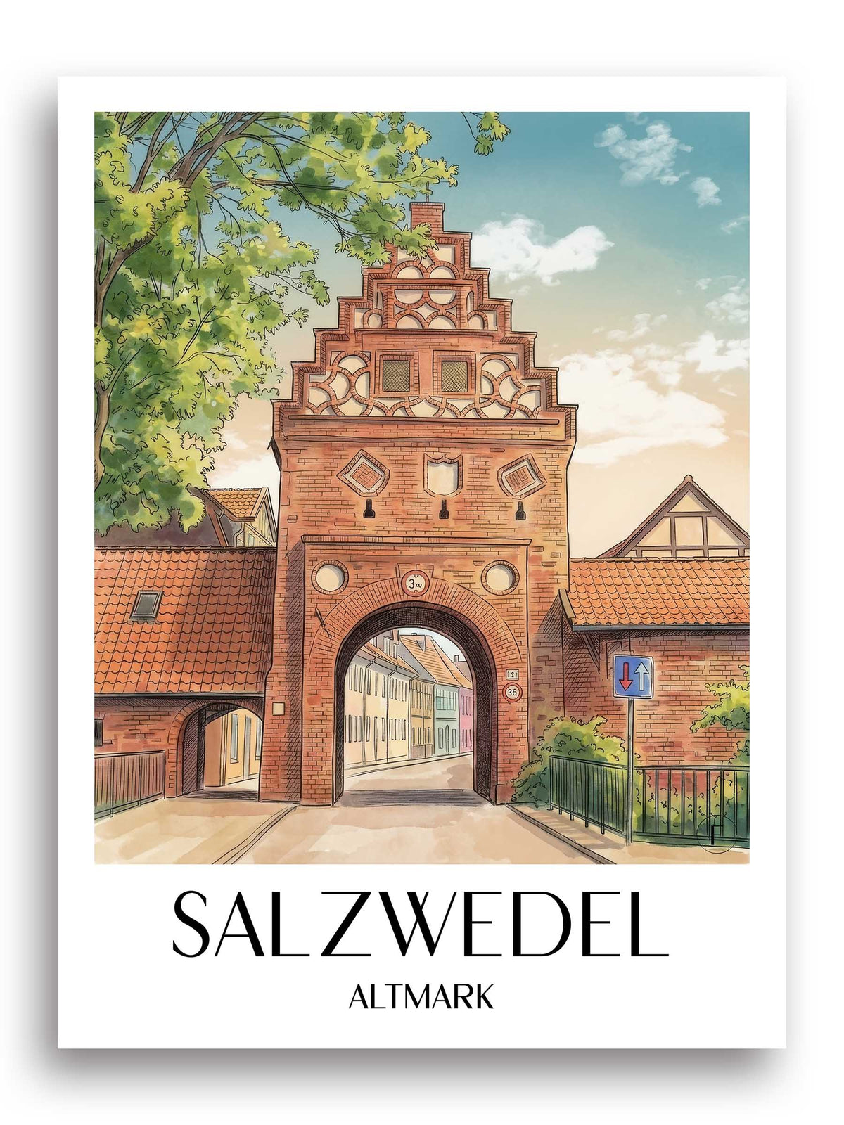 salzwedel-altmark-deutschland-poster-aquarell