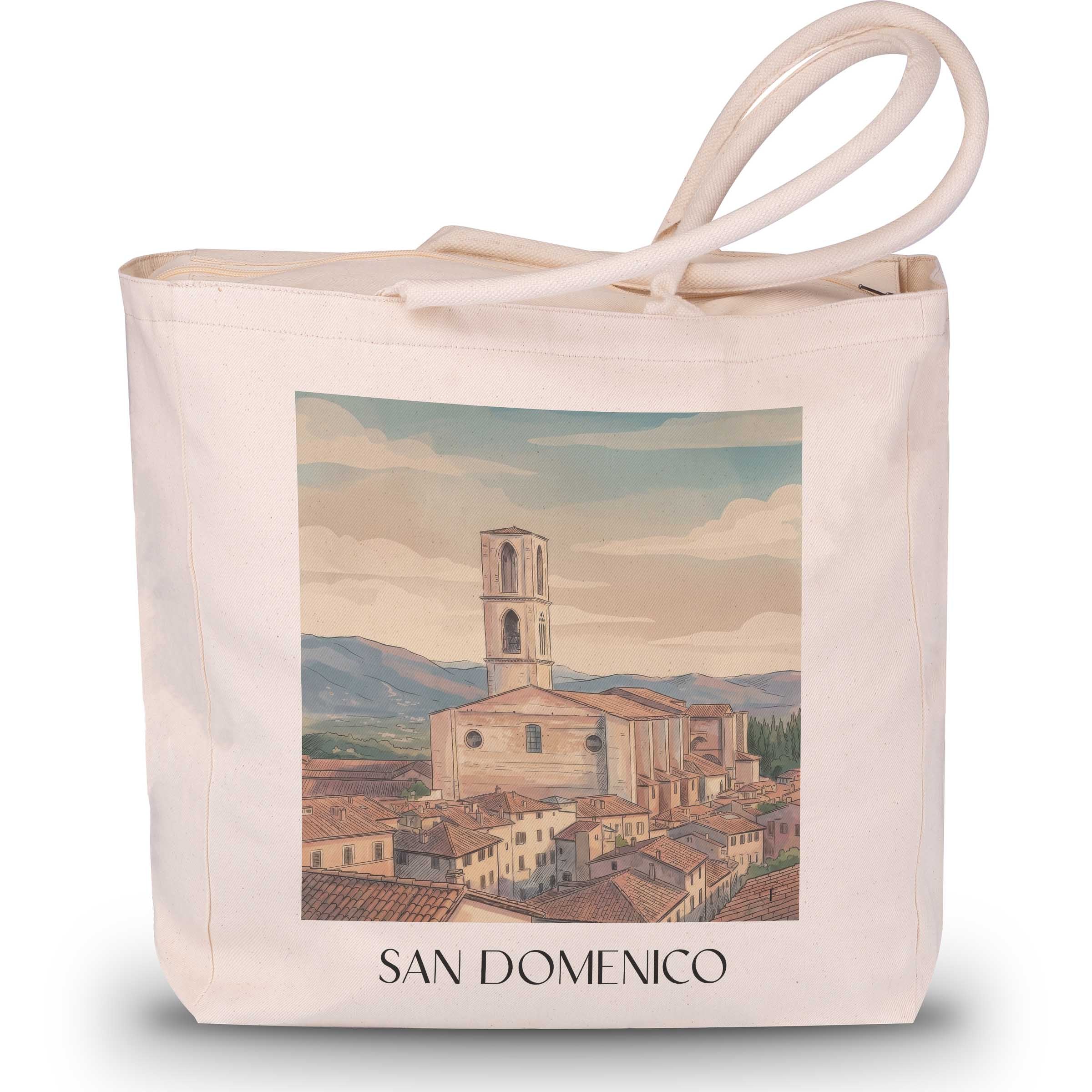 san-domenico-perugia-italien-einkaufstasche-aquarell