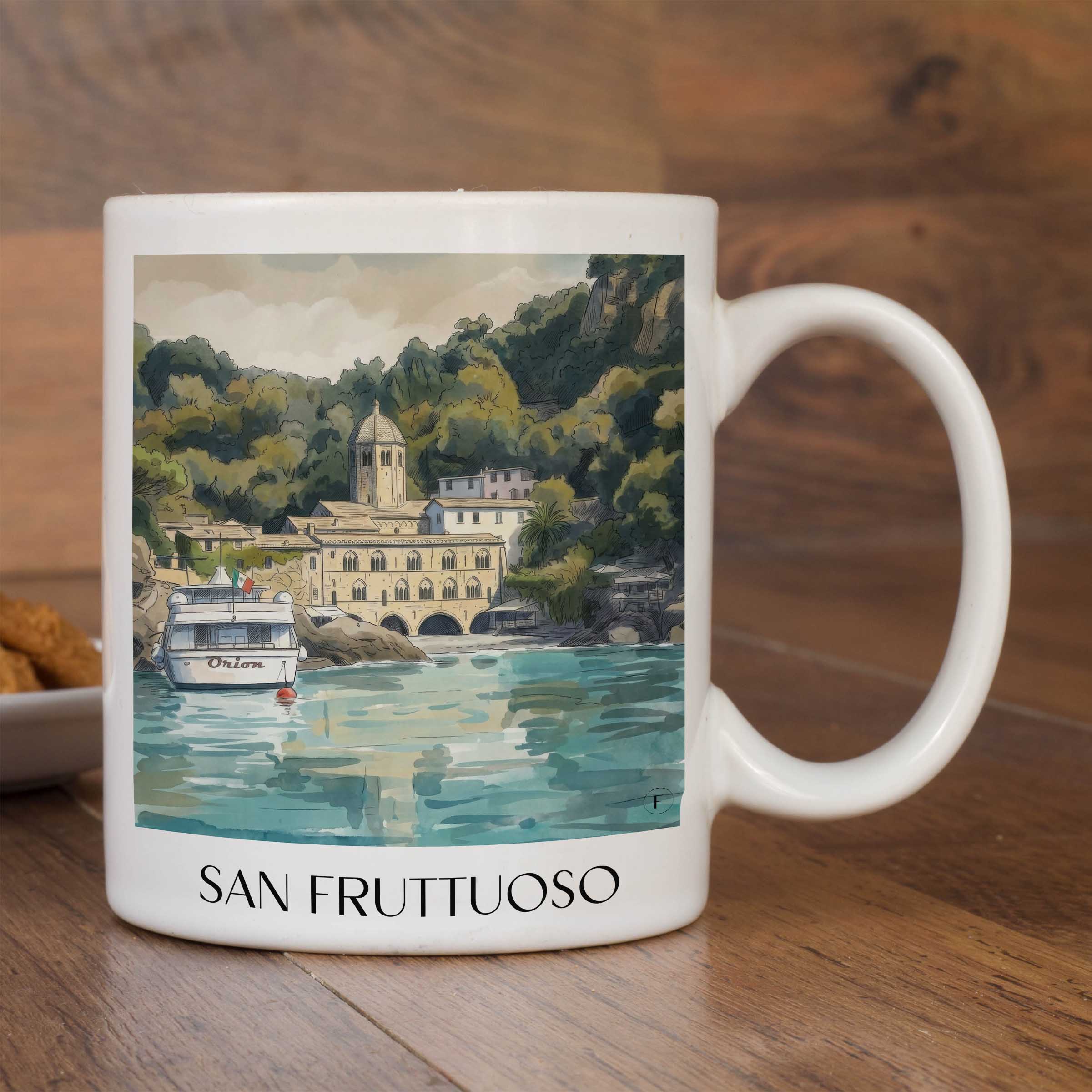 san-fruttuoso-camogli-italien-kaffeebecher-aquarell