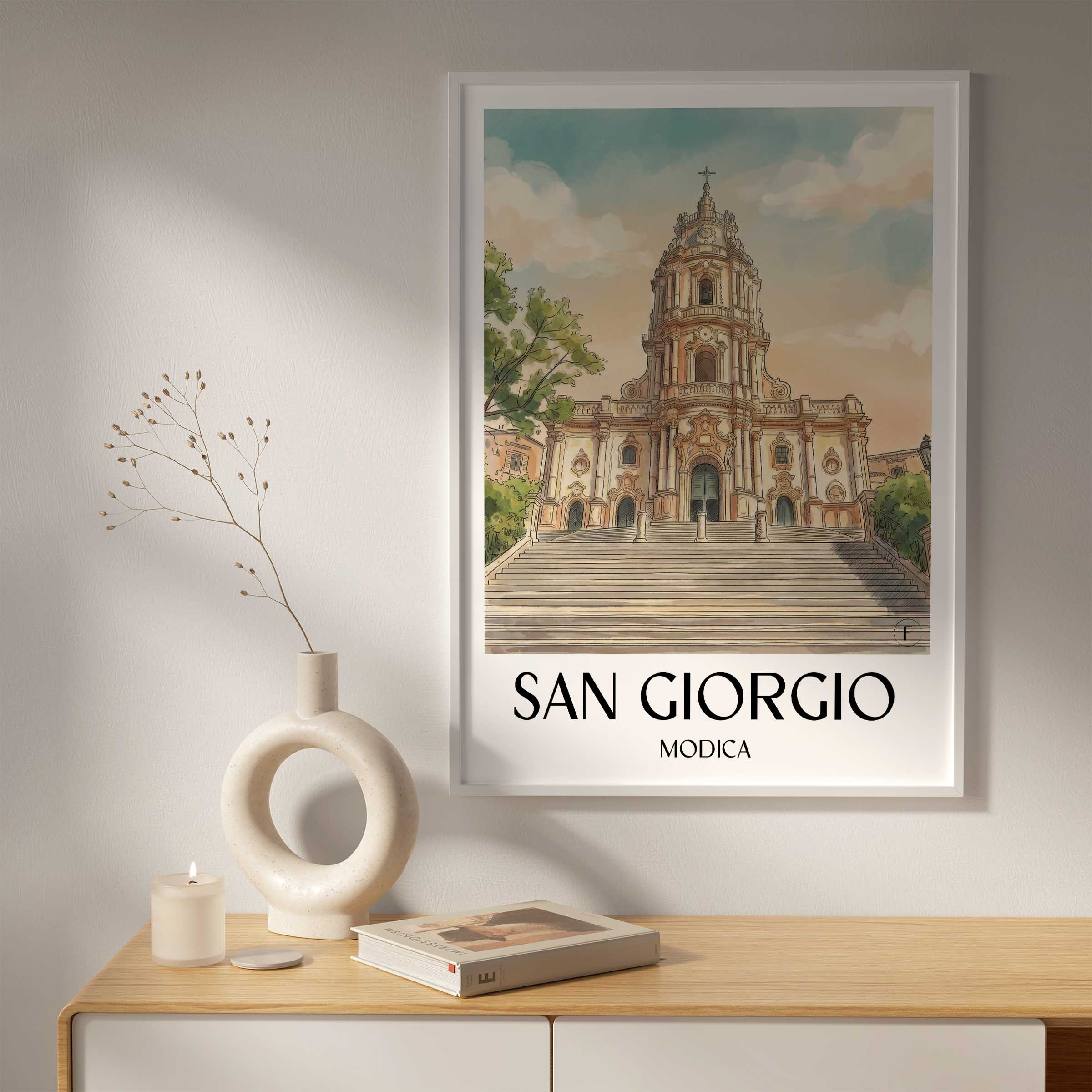 san-giorgio-modica-italien-poster-aquarell