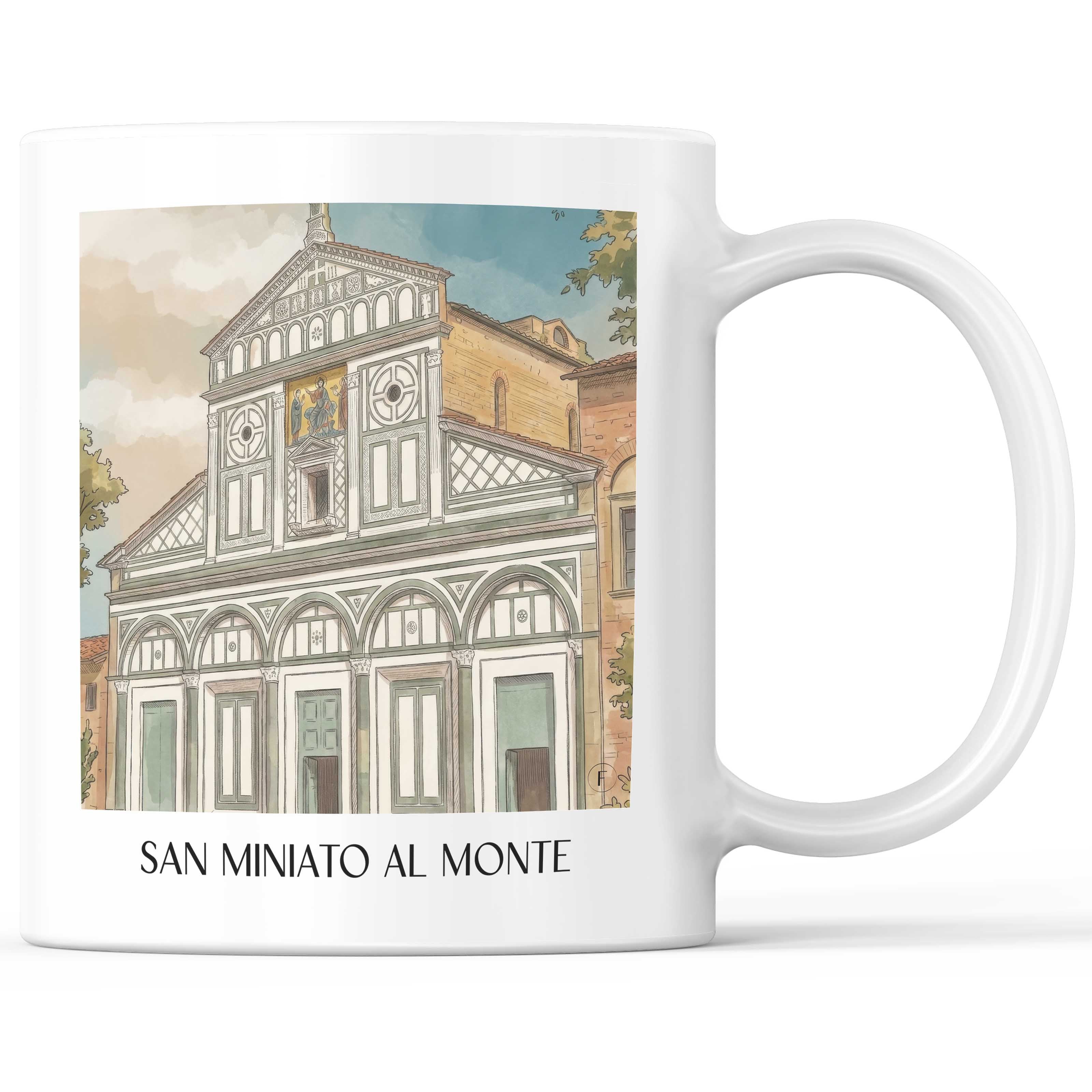San Miniato al Monte Kaffeebecher - Florenz - Italien Becher - Kaffeetasse im Aquarell Stil - favplace