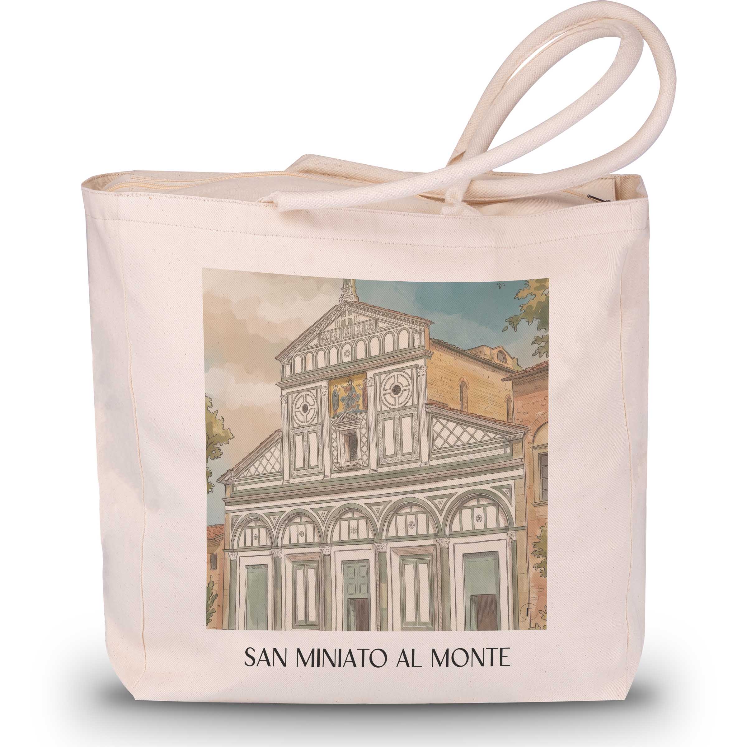 san-miniato-al-monte-florenz-italien-einkaufstasche-aquarell