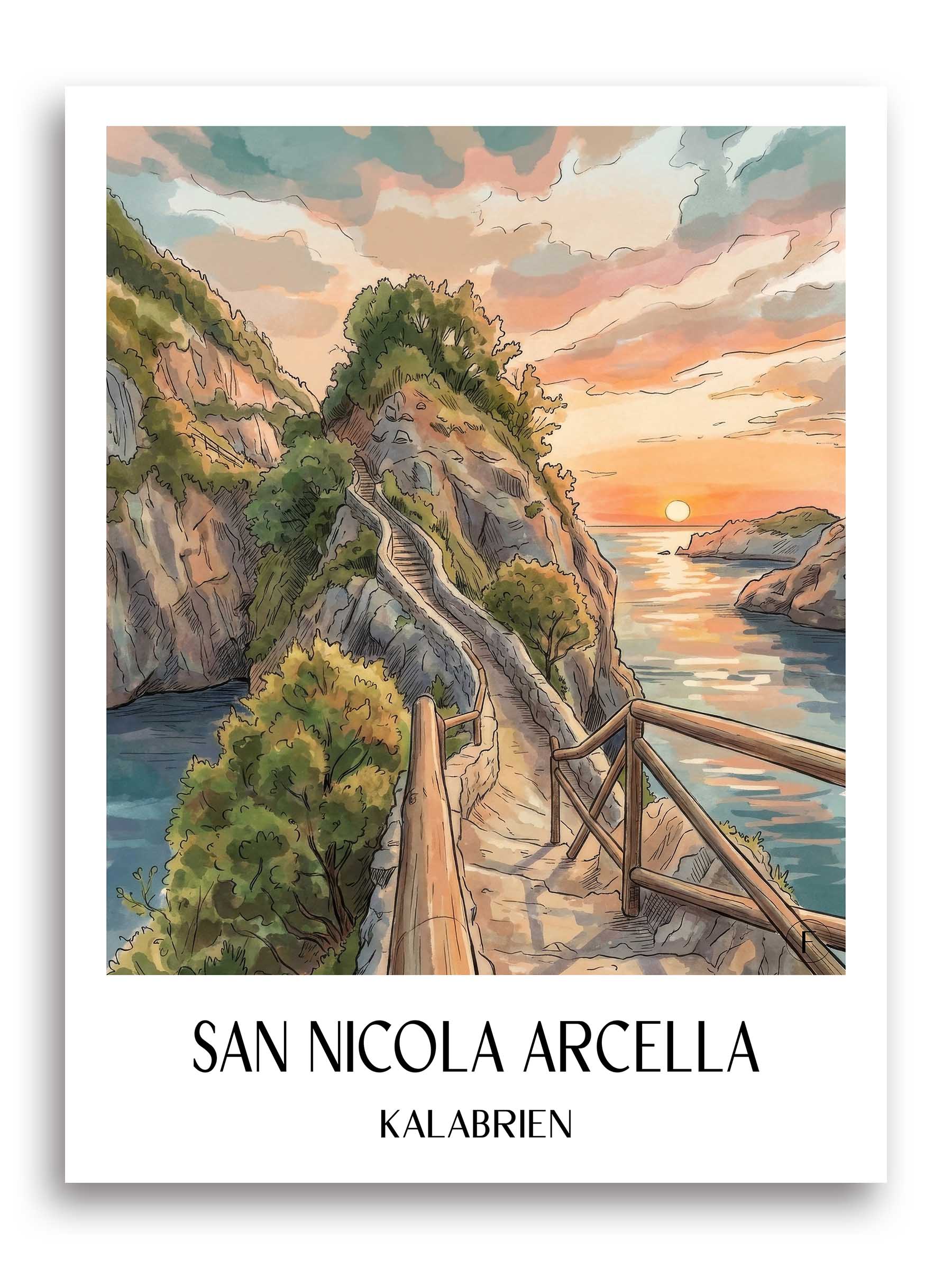 san-nicola-arcella-kalabrien-italien-poster-aquarell