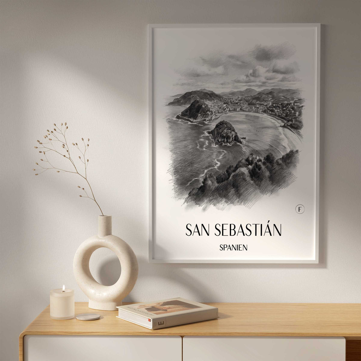 san-sebastián-spanien-spanien-poster-bleistift-zeichnung-drawing