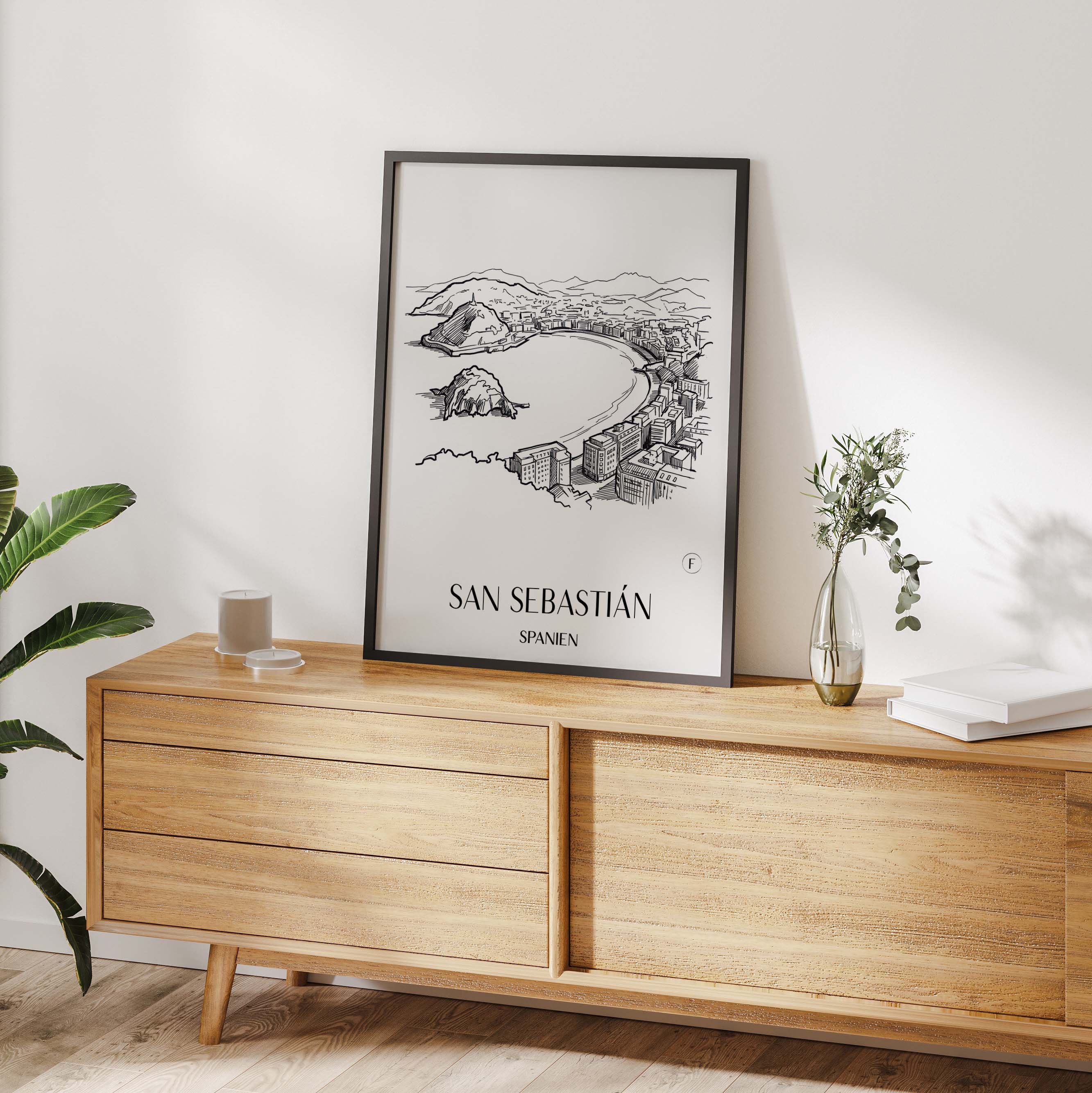 san-sebastián-spanien-spanien-und-spanien-poster-skizze