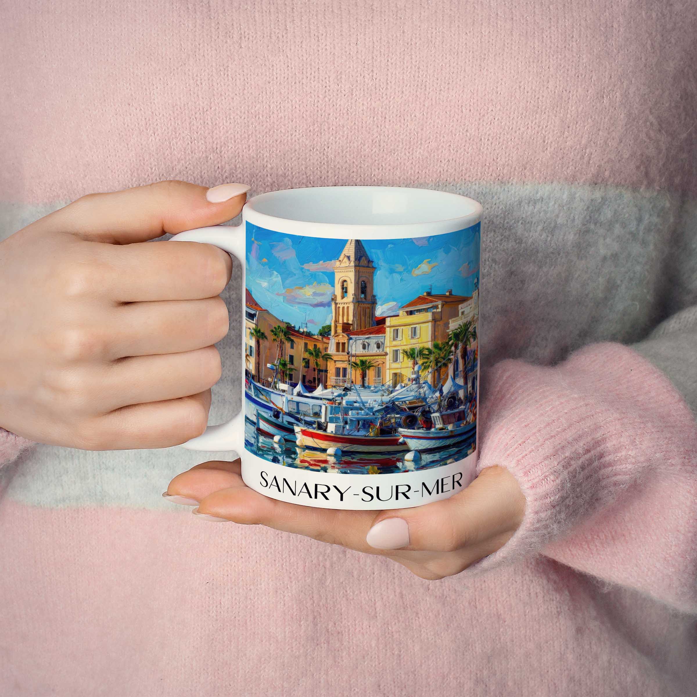 sanary-sur-mer-côte-provençale-frankreich-kaffeebecher-oil-painting-oelgemaelde