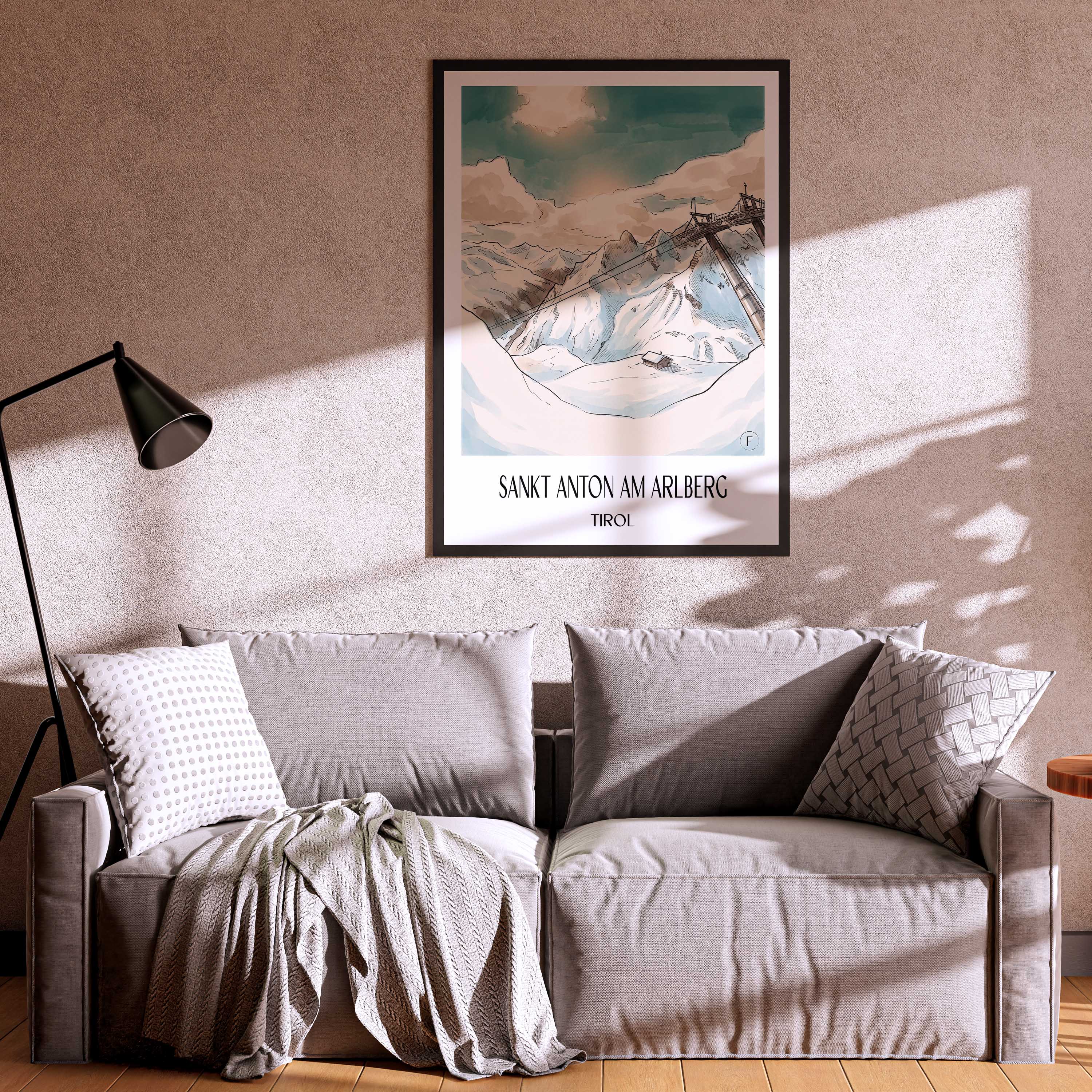 sankt-anton-am-arlberg-tirol-österreich-poster-aquarell