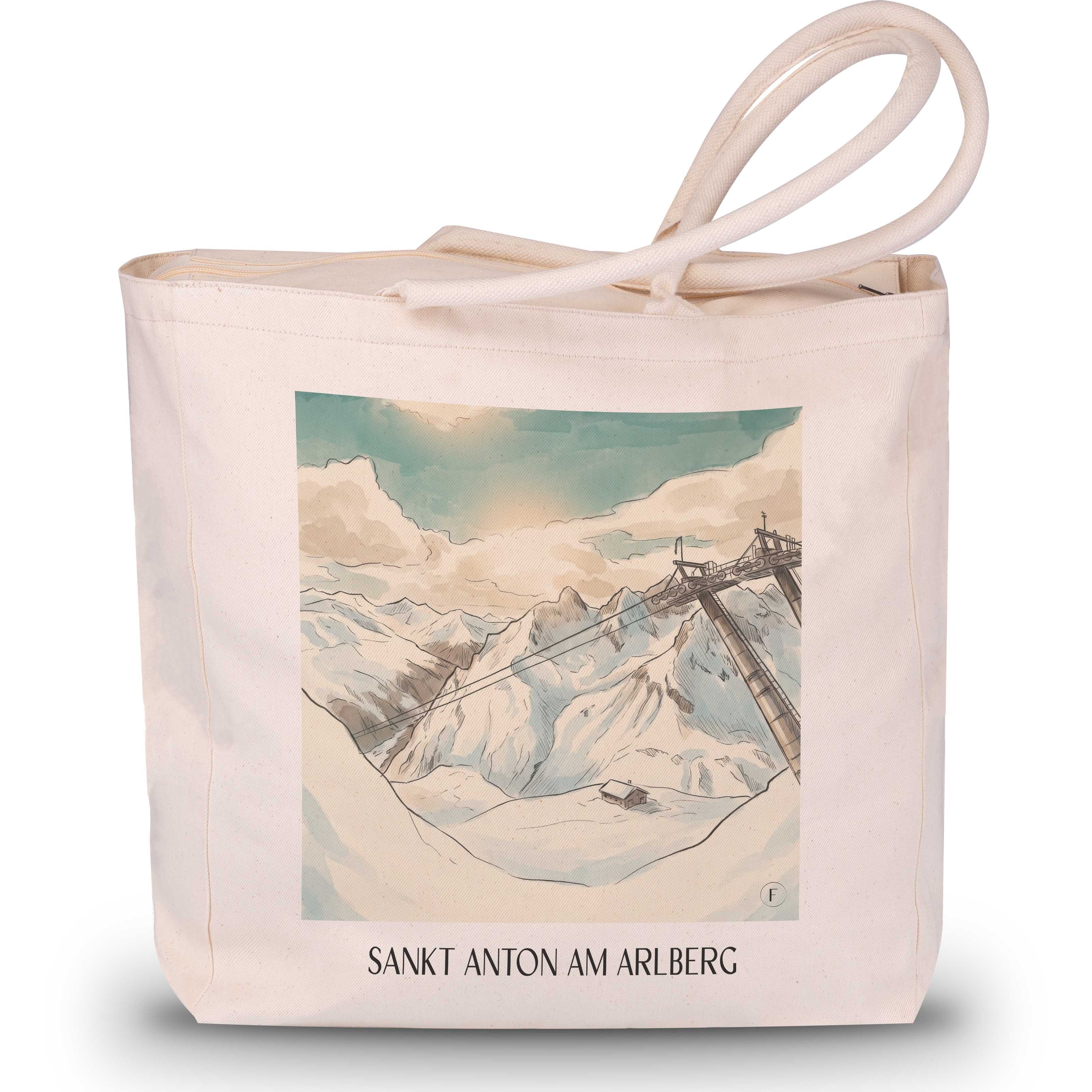 sankt-anton-am-arlberg-tirol-österreich-einkaufstasche-aquarell