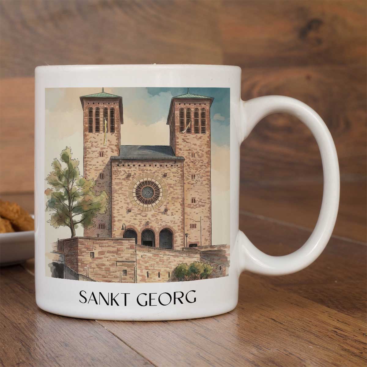 sankt-georg-bensheim-deutschland-kaffeebecher-aquarell