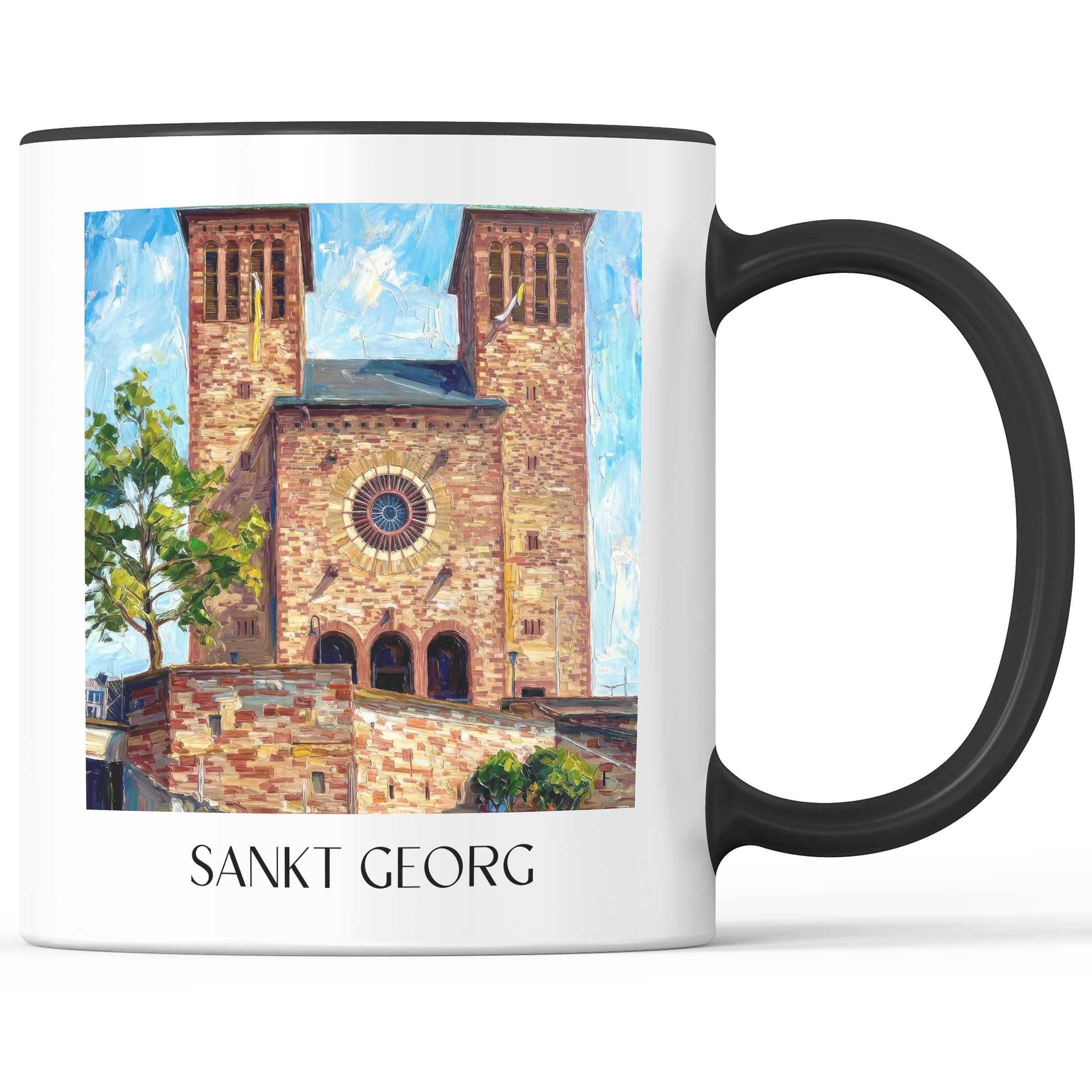 sankt-georg-bensheim-deutschland-kaffeebecher-oil-painting-oelgemaelde