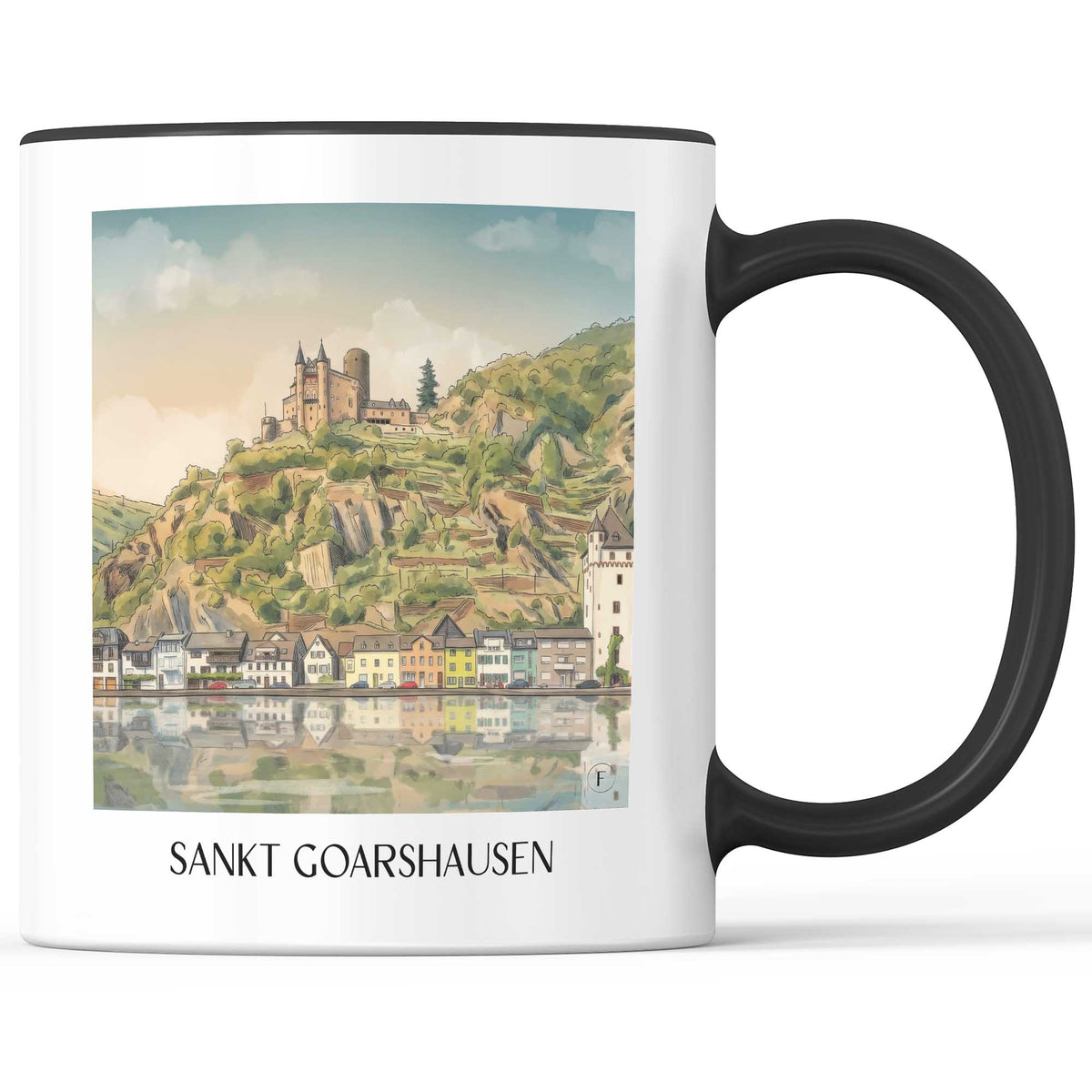 sankt-goarshausen-oberes-mittelrheintal-deutschland-kaffeebecher-aquarell