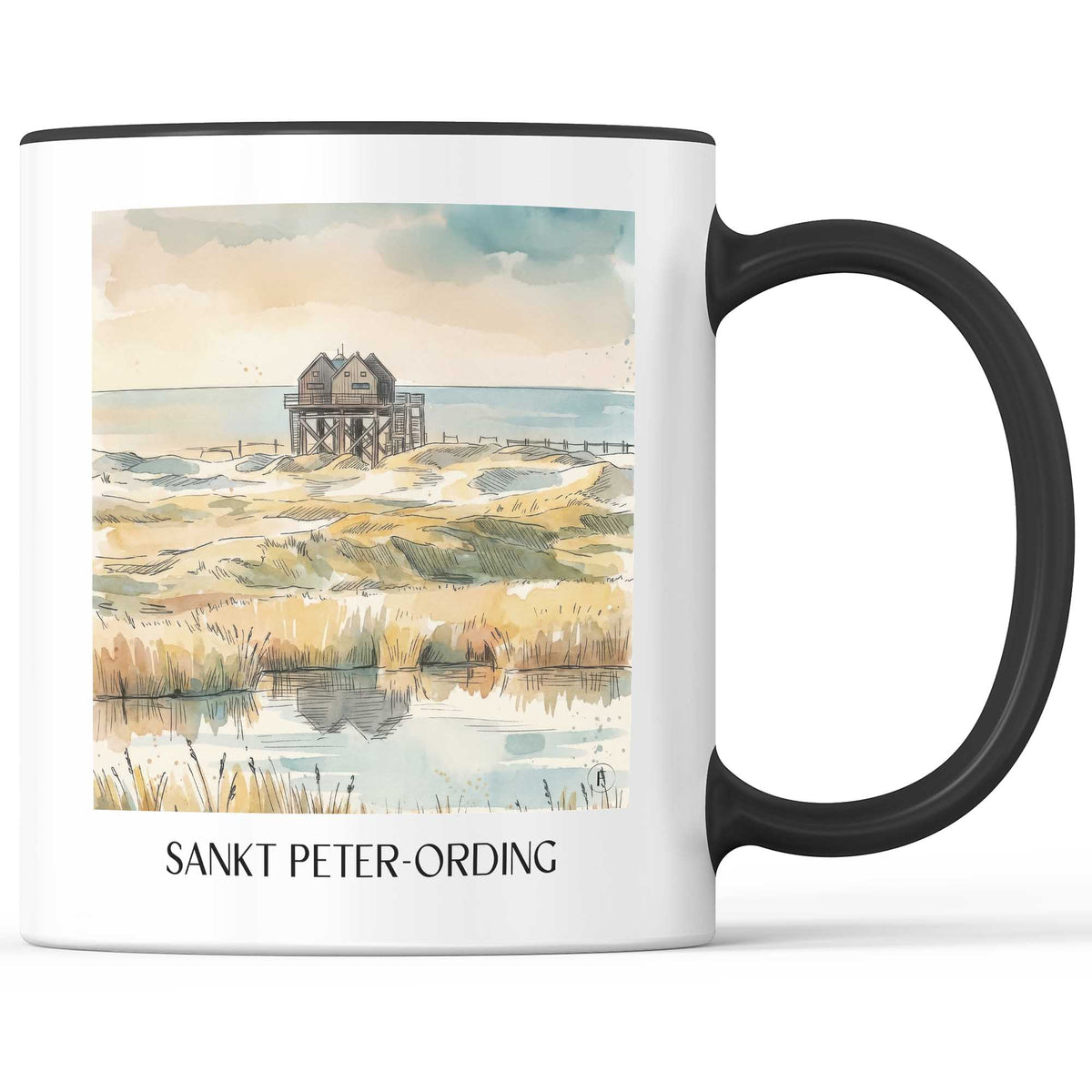 sankt-peter-ording-schleswig-holstein-deutschland-kaffeebecher-aquarell