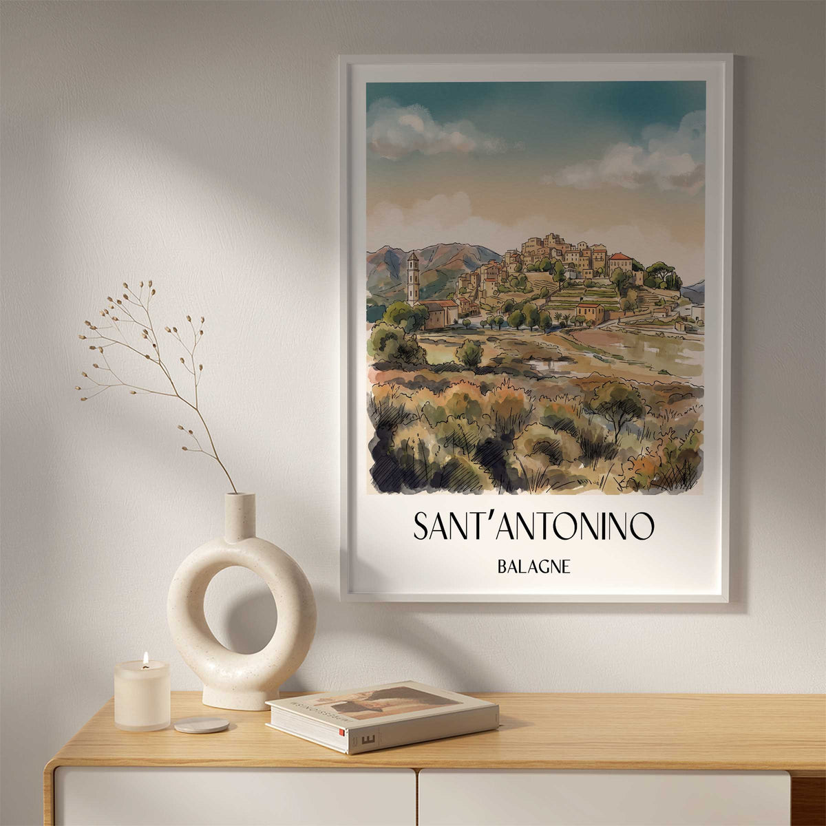 sant’antonino-balagne-frankreich-poster-aquarell