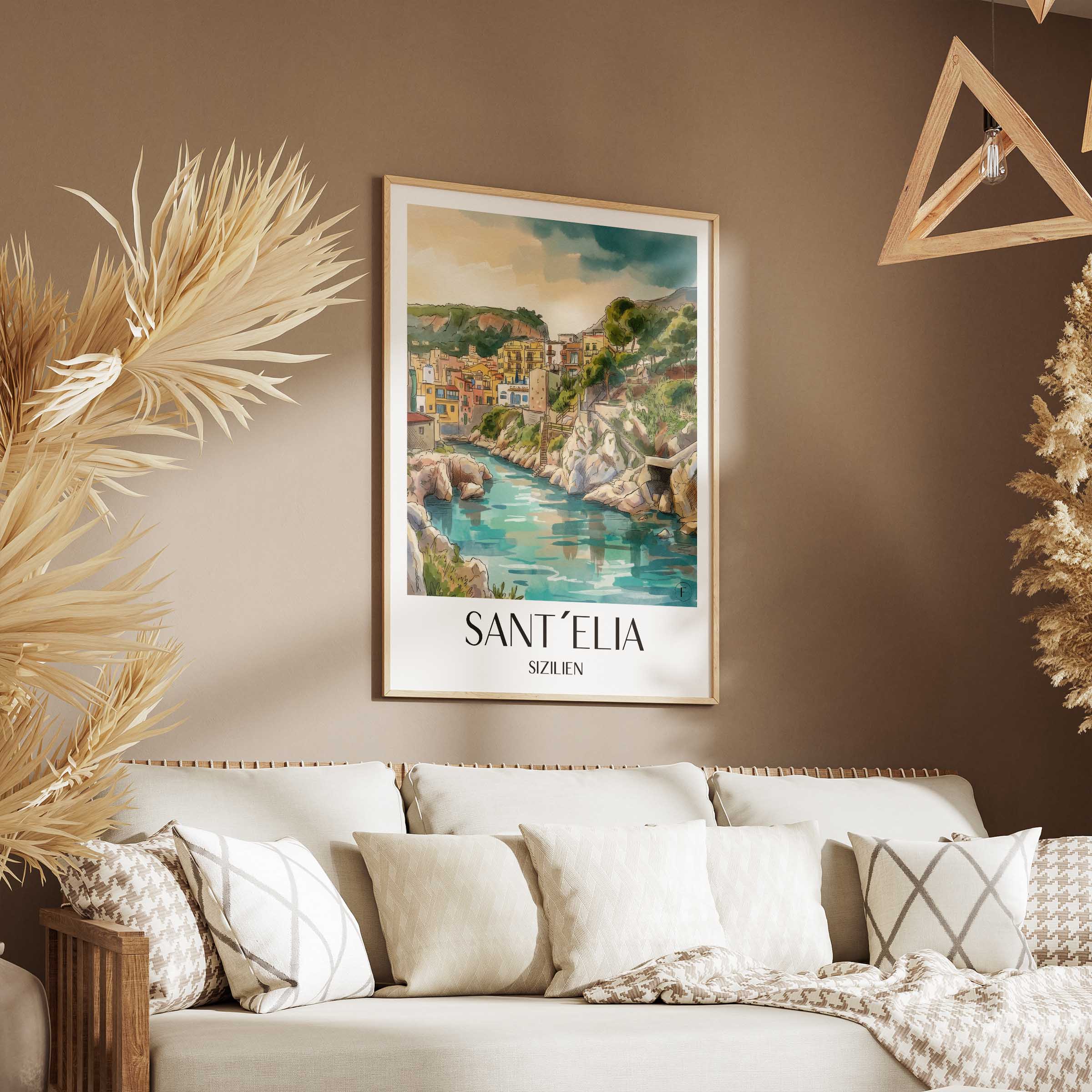 sant´elia--sizilien-italien-poster-aquarell