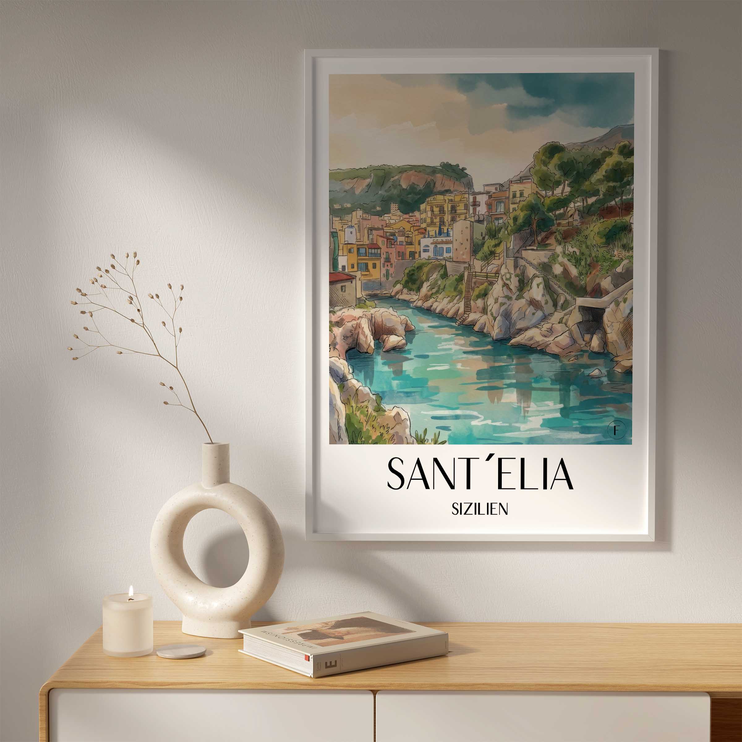 sant´elia--sizilien-italien-poster-aquarell