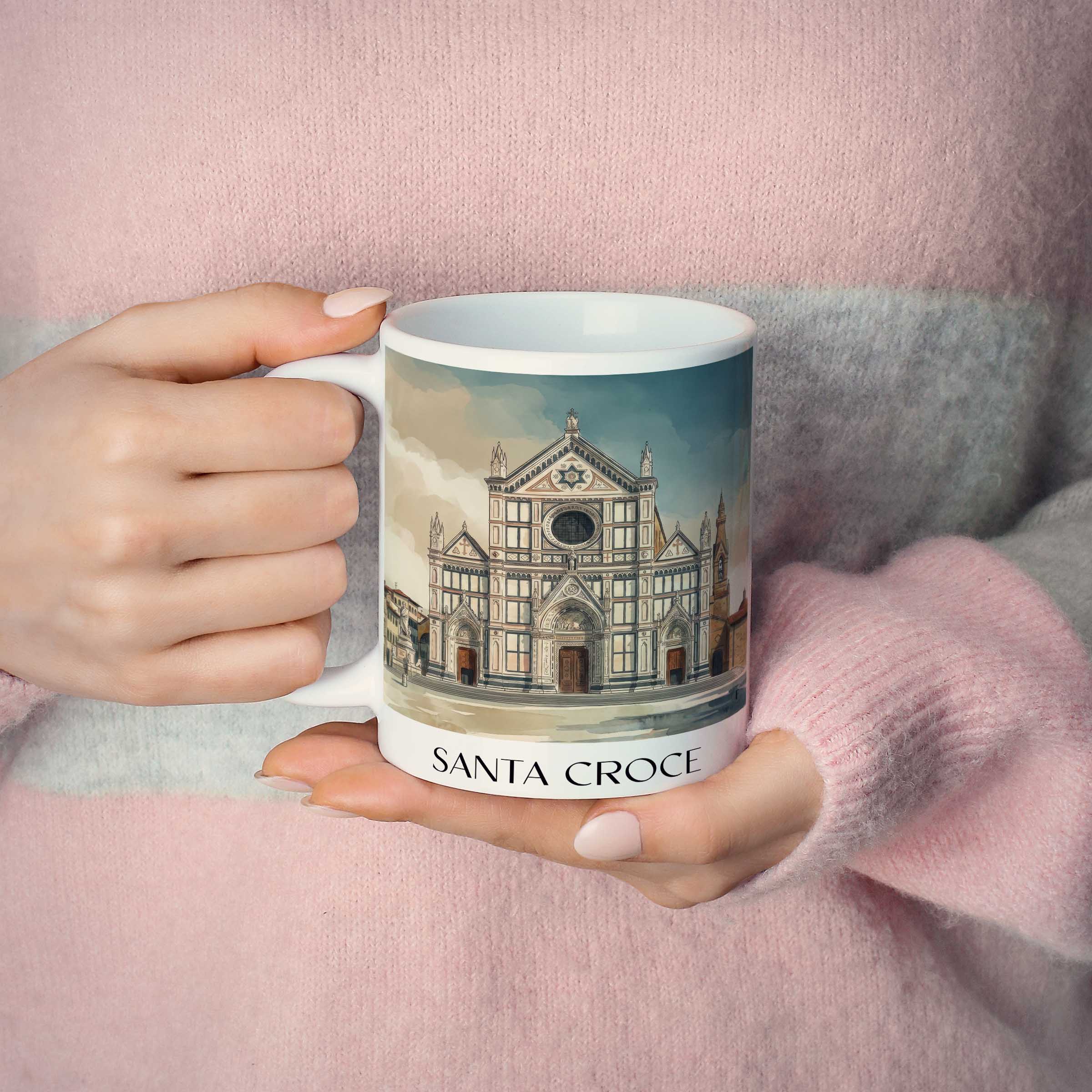 santa-croce-florenz-italien-kaffeebecher-aquarell