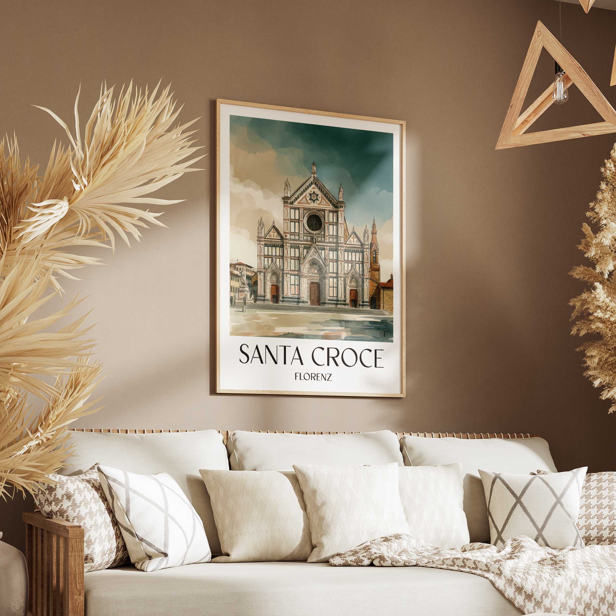 santa-croce-florenz-italien-poster-aquarell