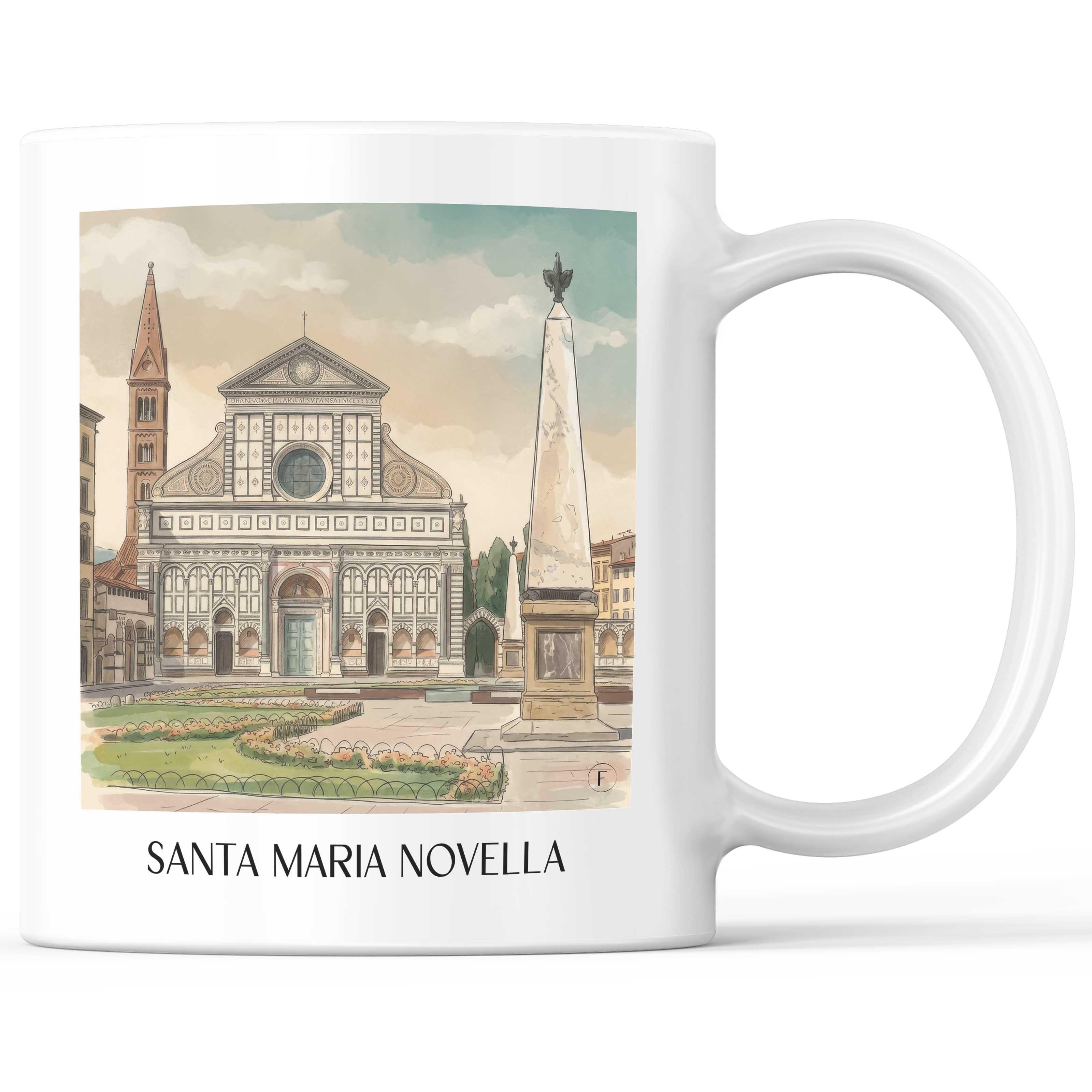 santa-maria-novella-florenz-italien-kaffeebecher-aquarell