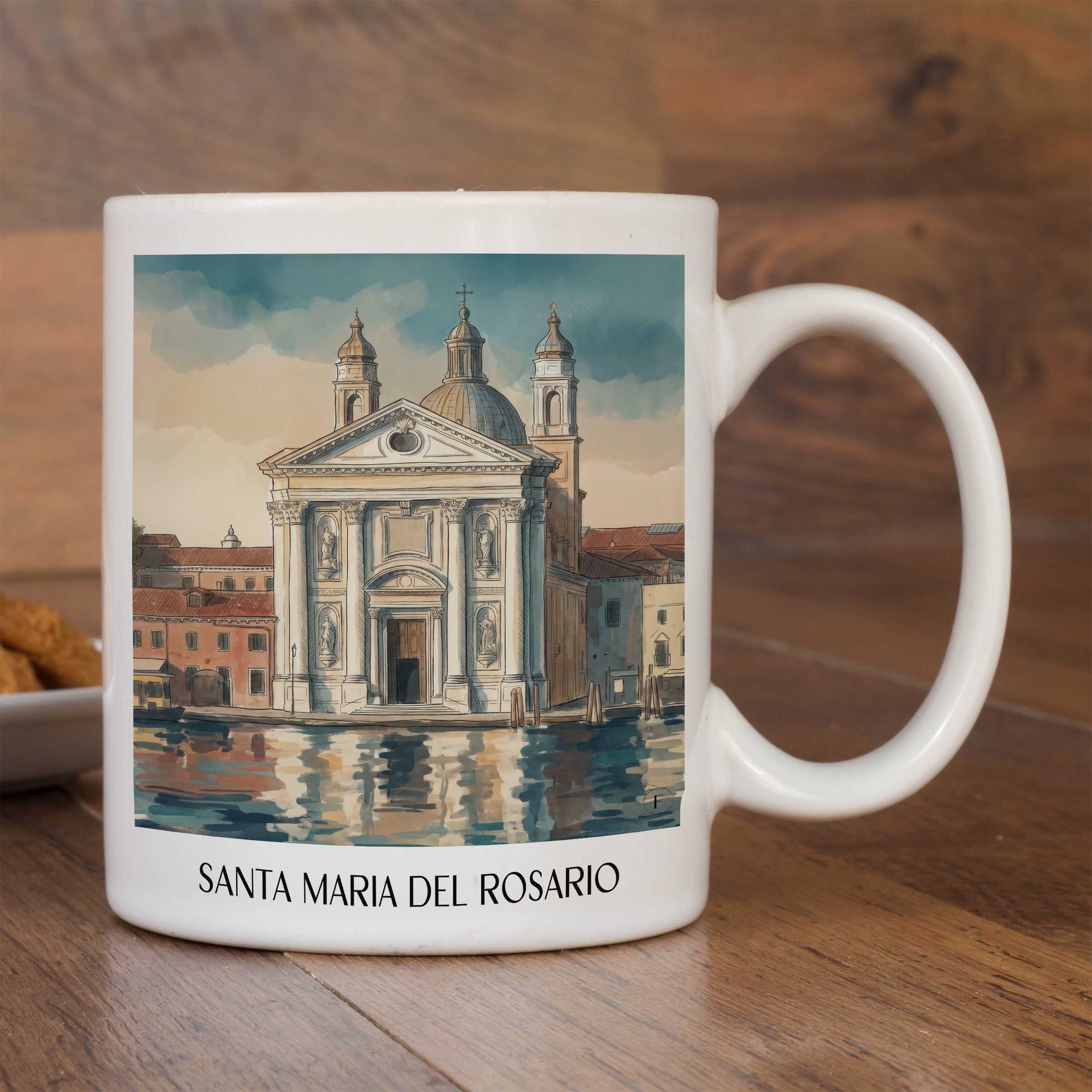 santa-maria-del-rosario-venedig-italien-kaffeebecher-aquarell