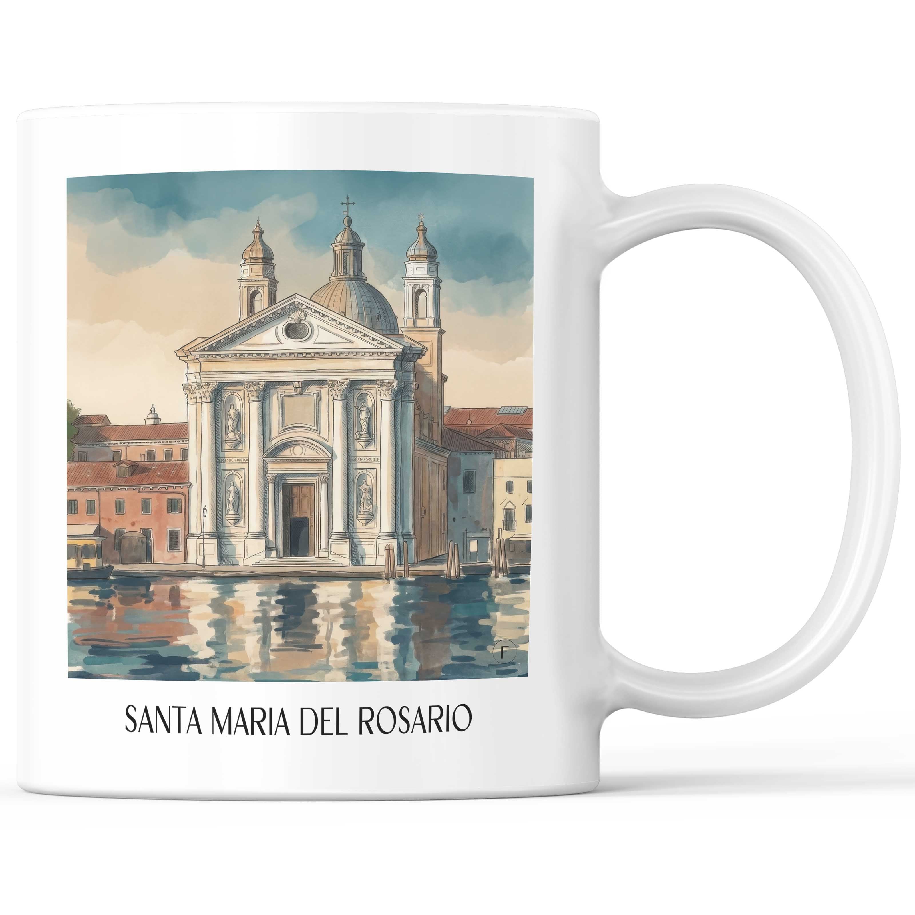 santa-maria-del-rosario-venedig-italien-kaffeebecher-aquarell