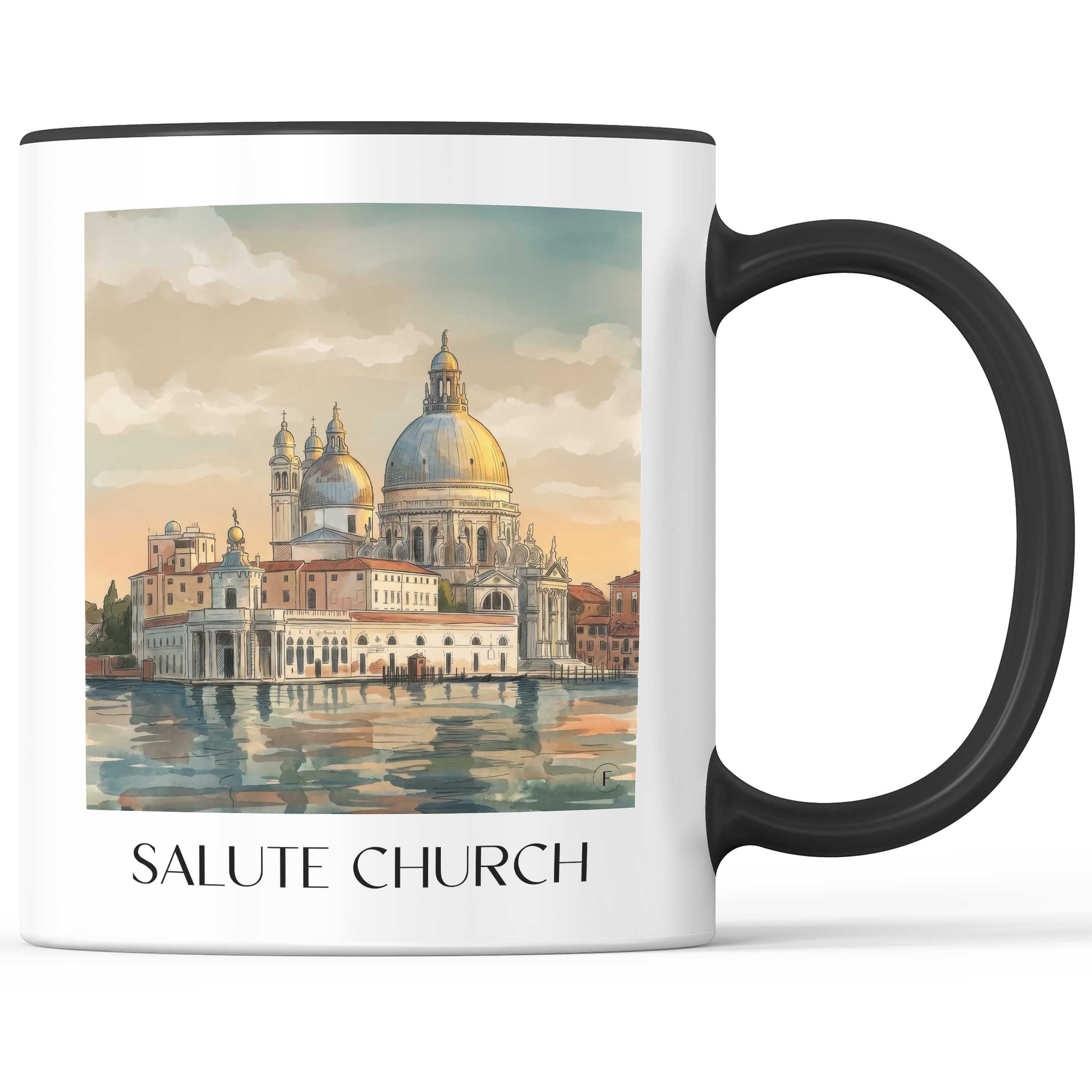 Santa Maria della Salute Kaffeebecher - Venedig - Italien Becher - Kaffeetasse im Aquarell Stil - favplace