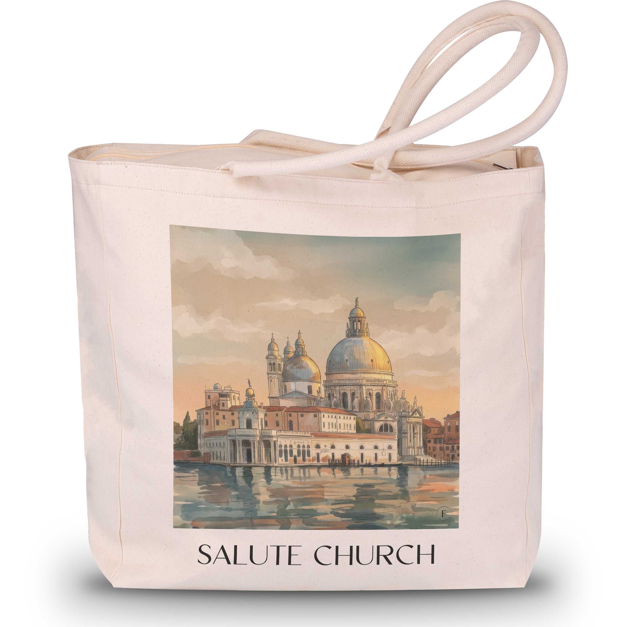 Santa Maria della Salute Shopping Tasche - Venedig - Italien Tote Bag - Einkaufstasche im Aquarell Stil - favplace