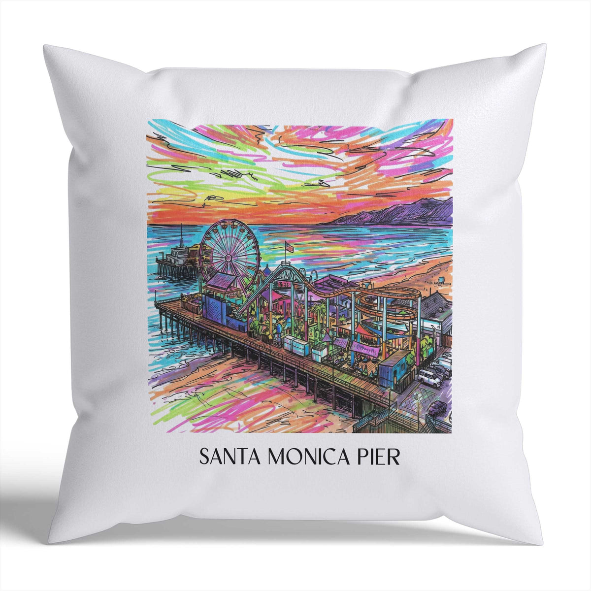 santa-monica-pier-usa-usa-kissenbezug-graffiti