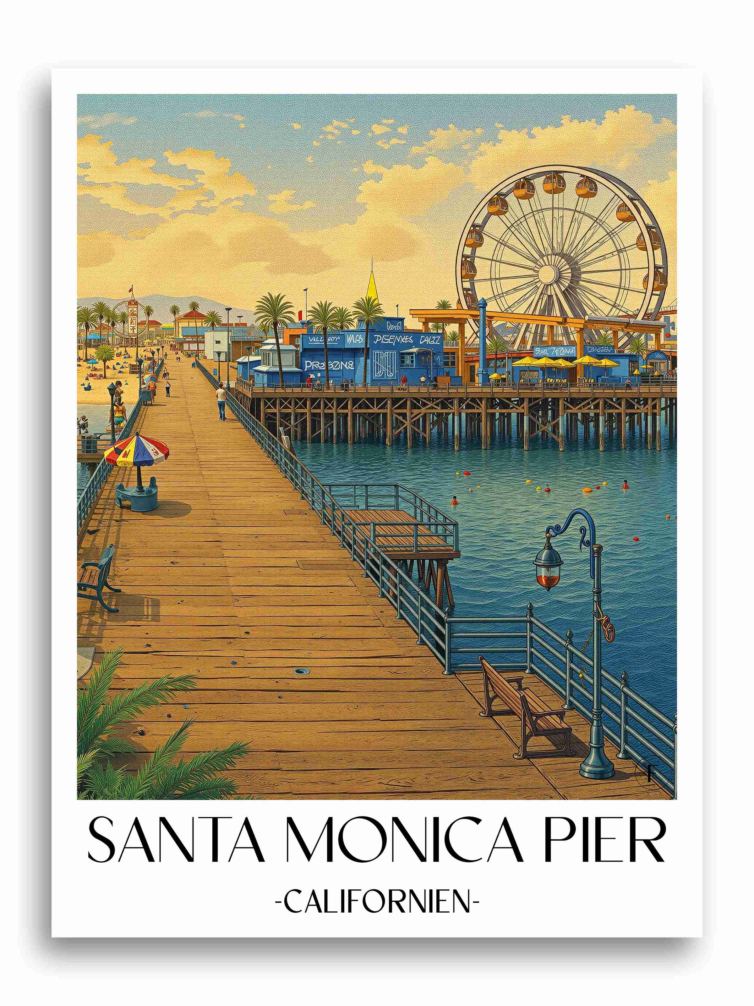 santa-monica-pier-californien-usa-poster-aquarell