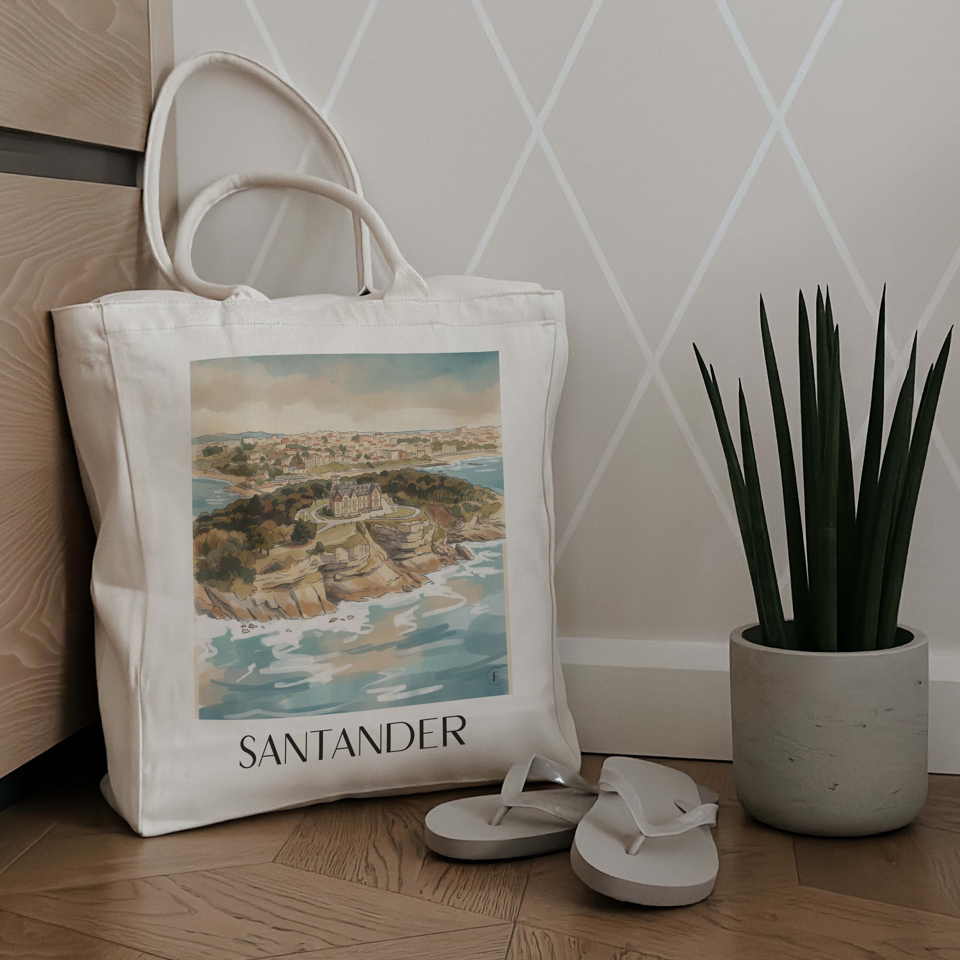 santander--spanien-spanien-einkaufstasche-aquarell