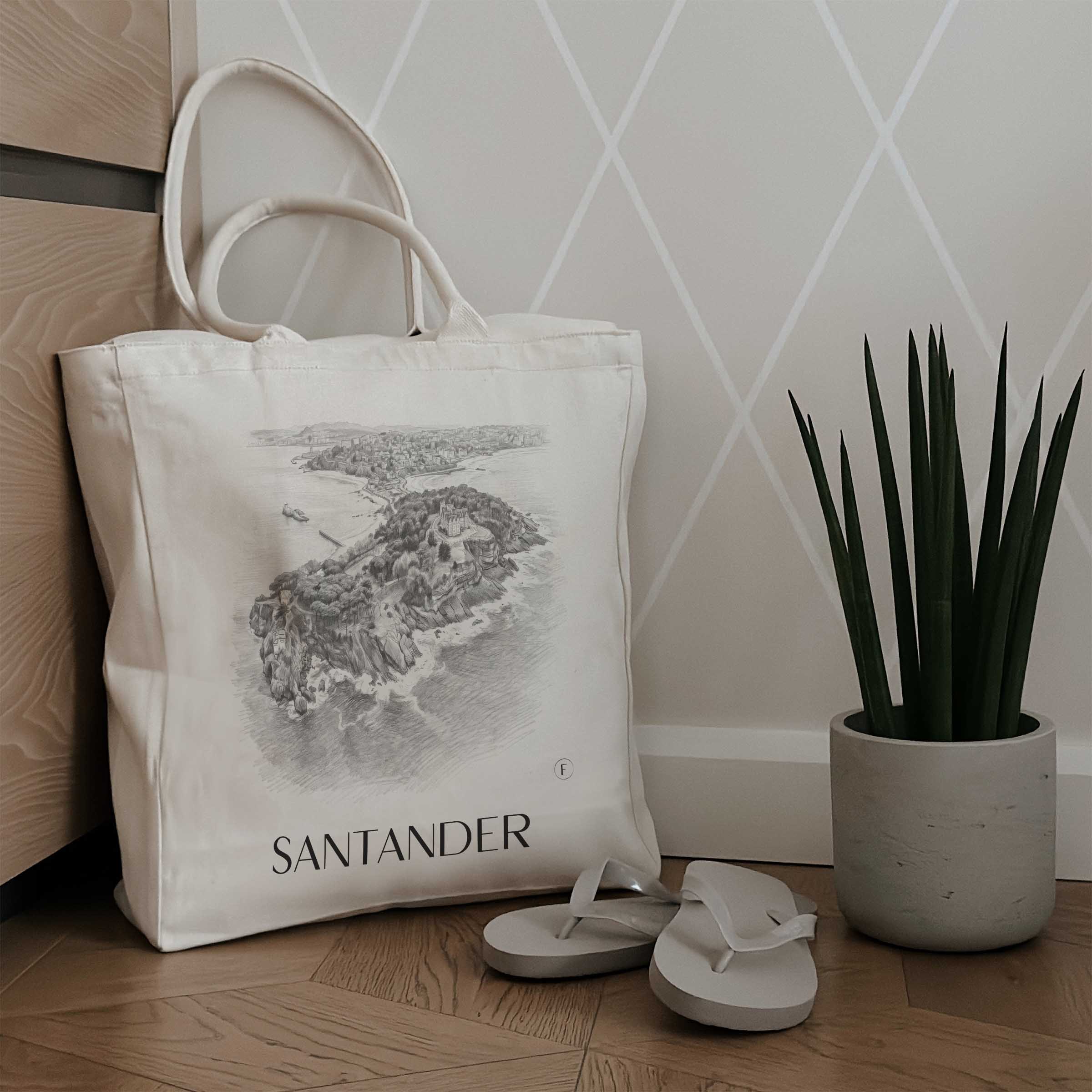 santander--spanien-spanien-einkaufstasche-bleistift-zeichnung-drawing