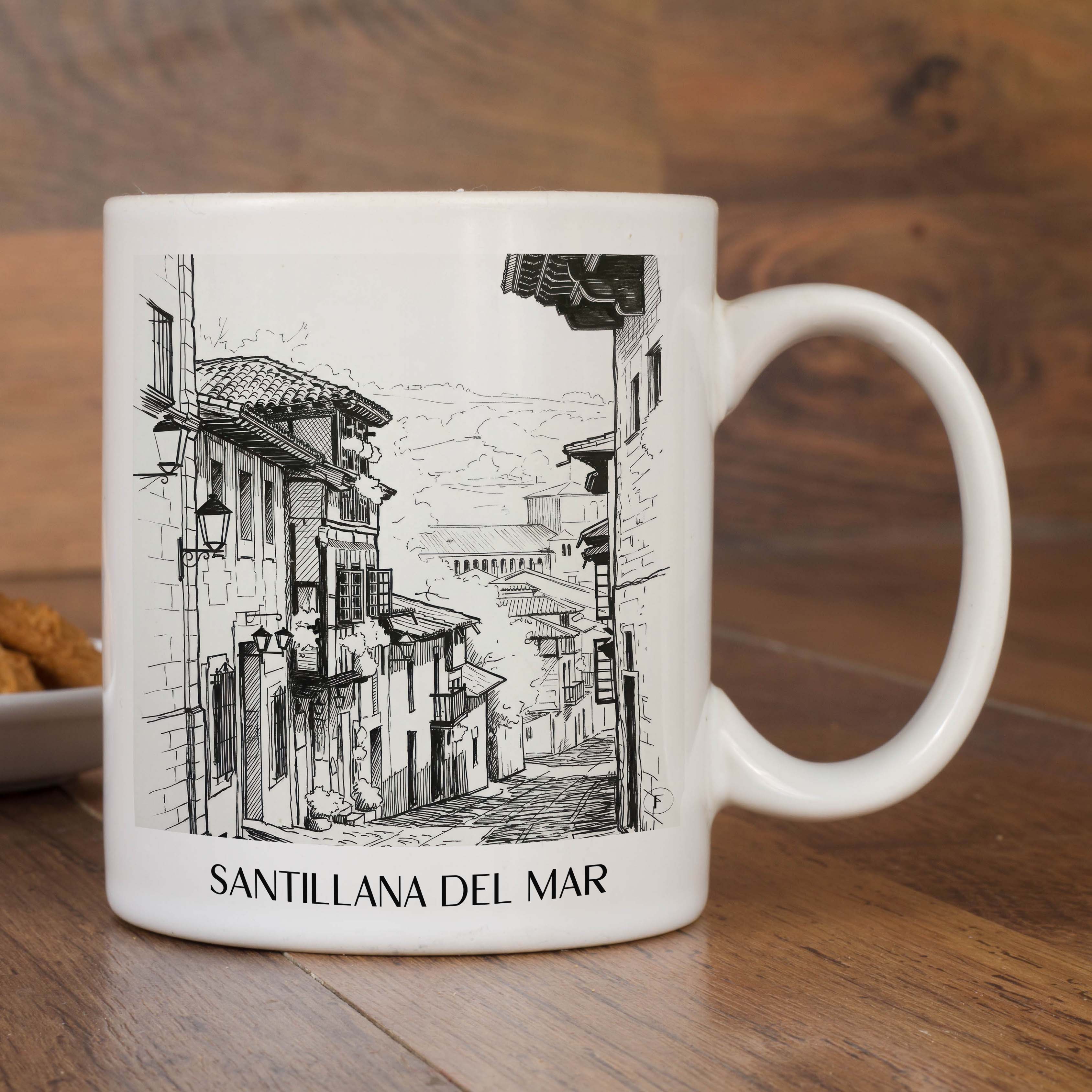 santillana-del-mar-spanien-spanien-kaffeebecher-skizze