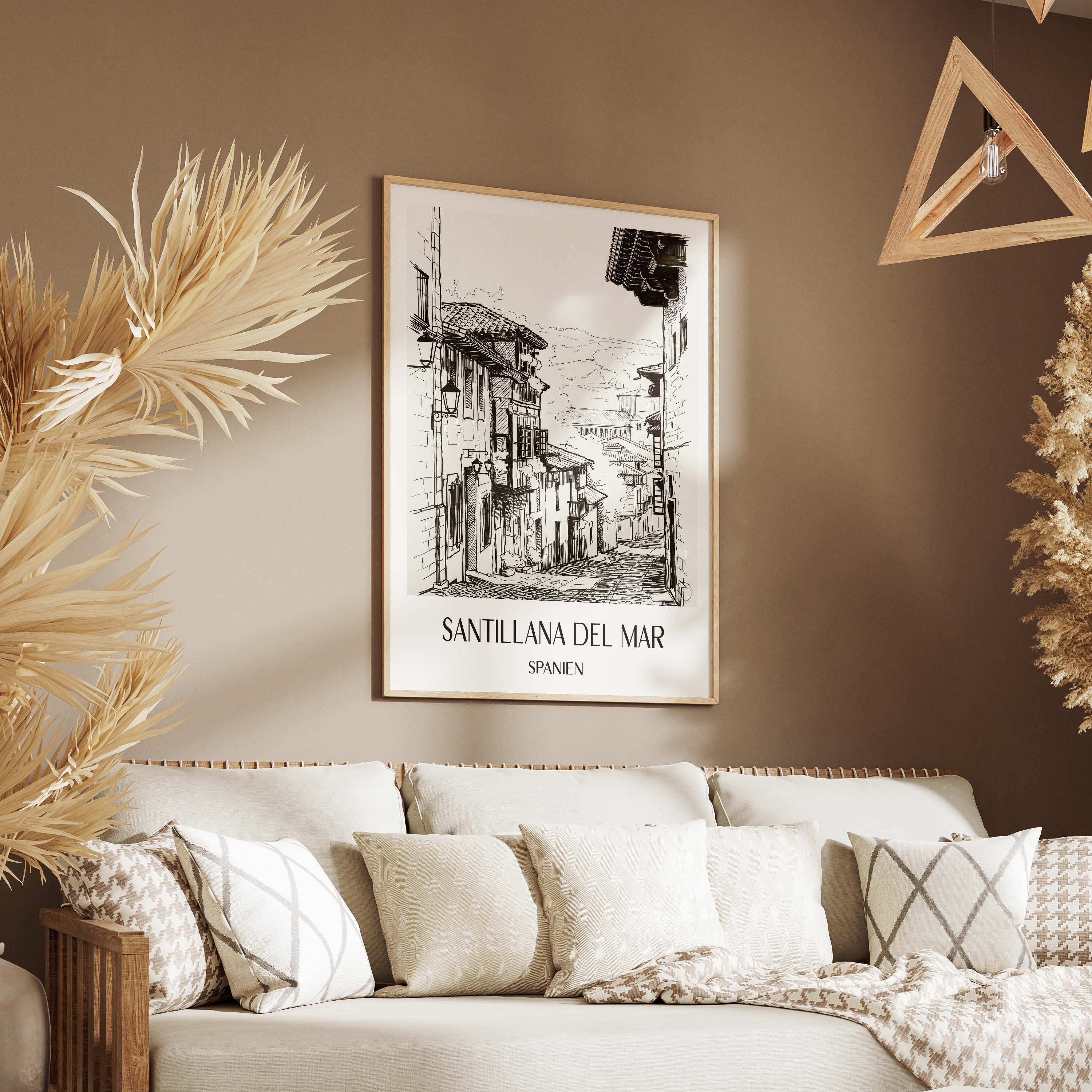 santillana-del-mar-spanien-spanien-poster-skizze