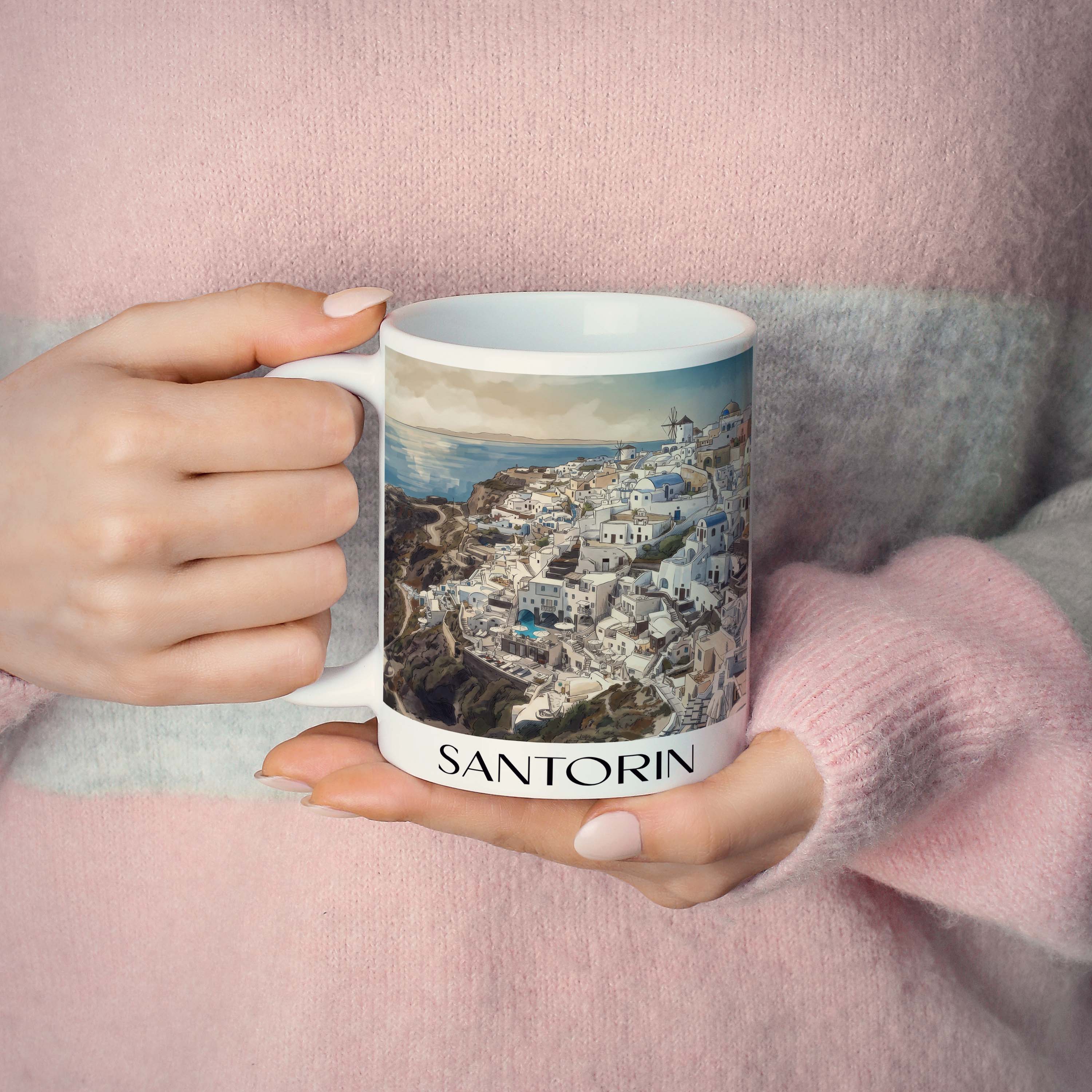 santorin-griechenland-kaffeebecher-aquarell