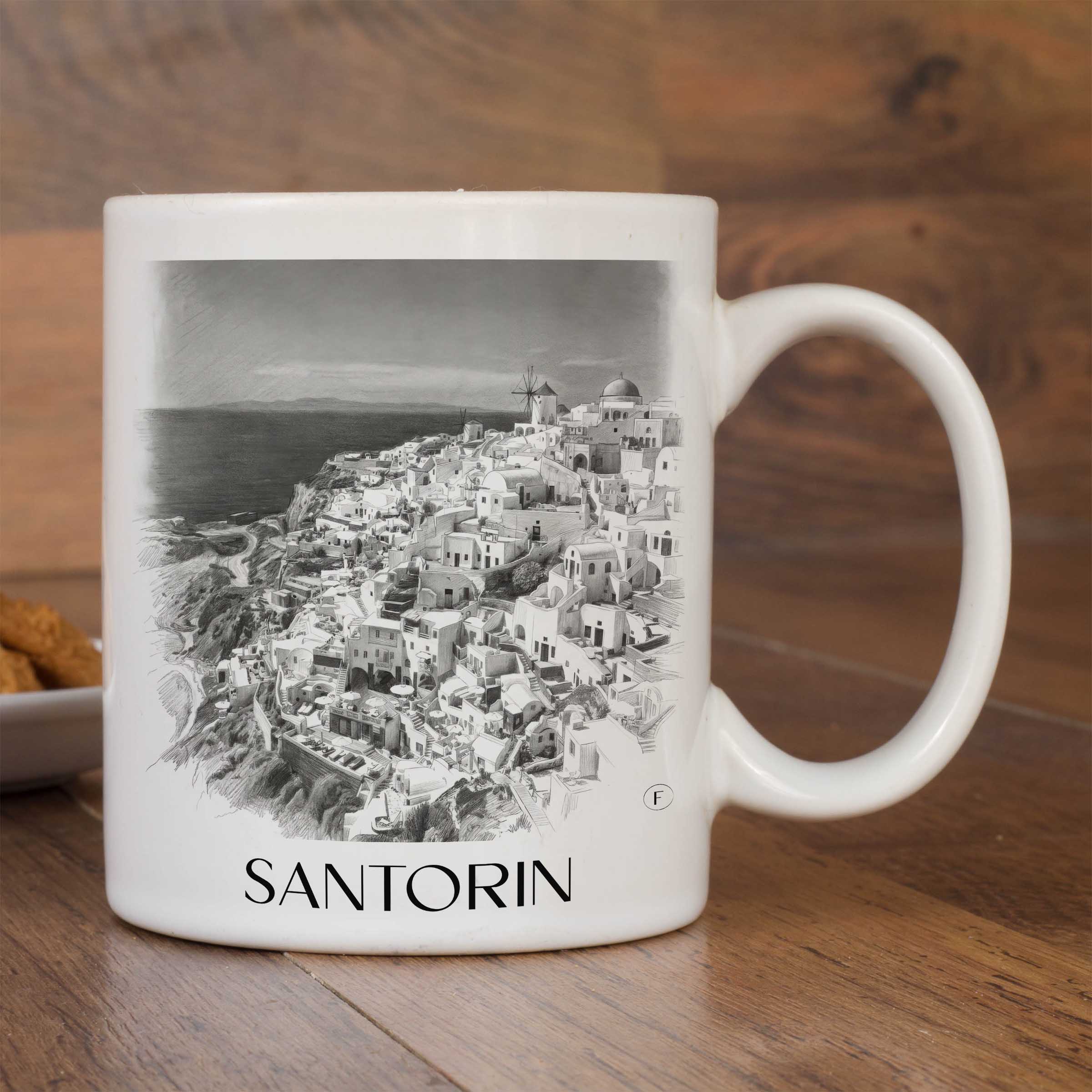 santorin-griechenland-kaffeebecher-bleistift-zeichnung-drawing