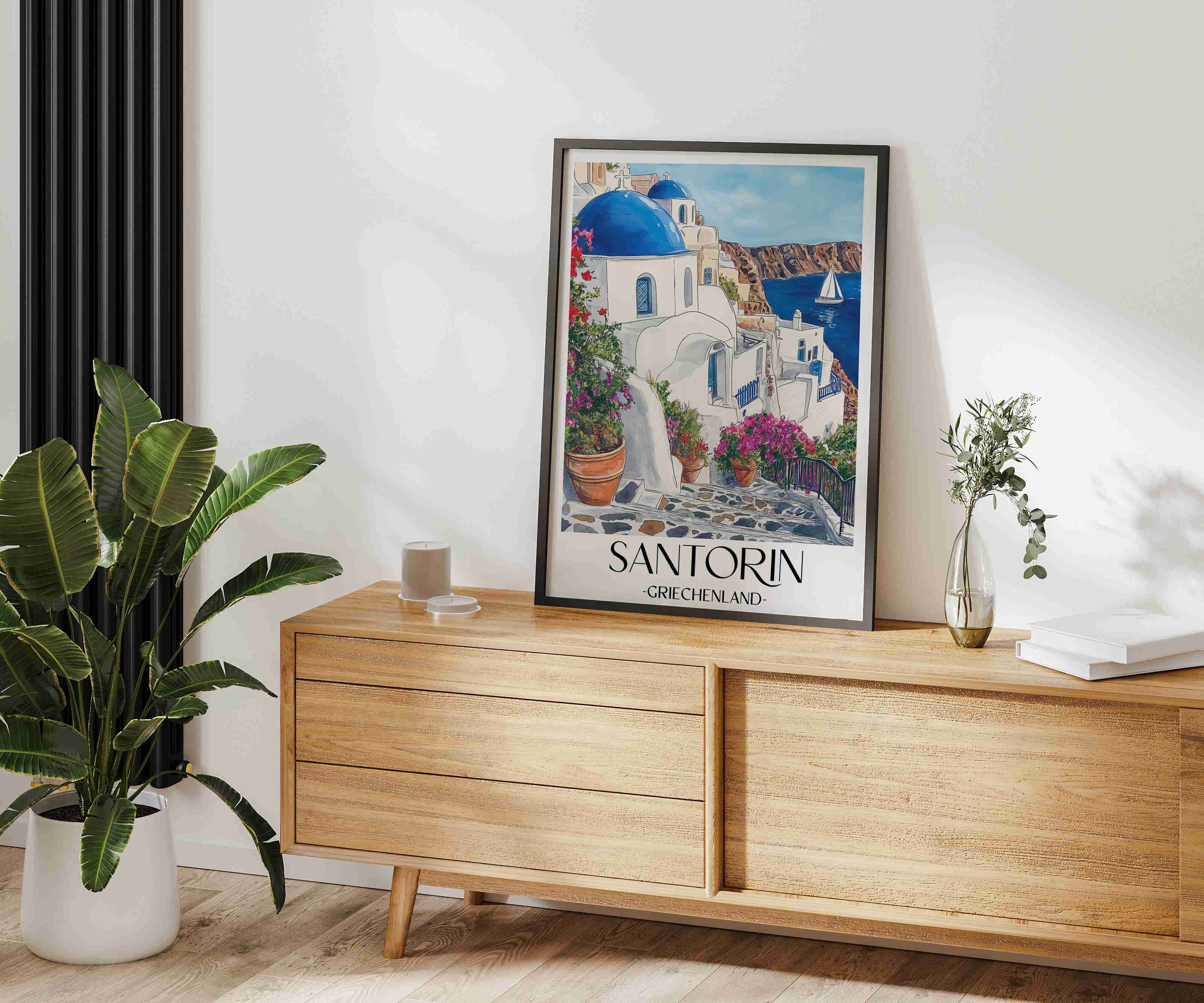 santorin-griechenland-poster-aquarell