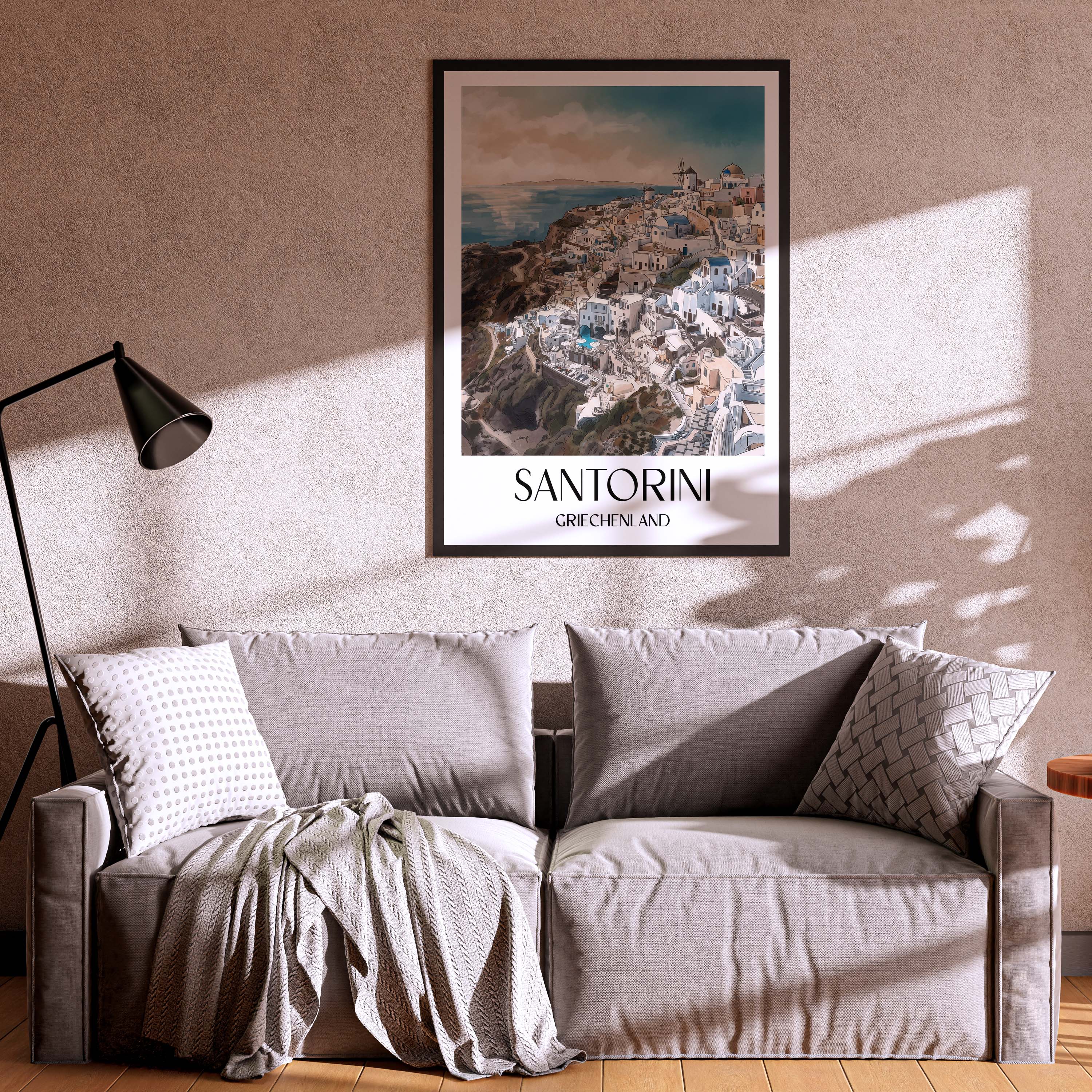 santorin-griechenland-poster-aquarell