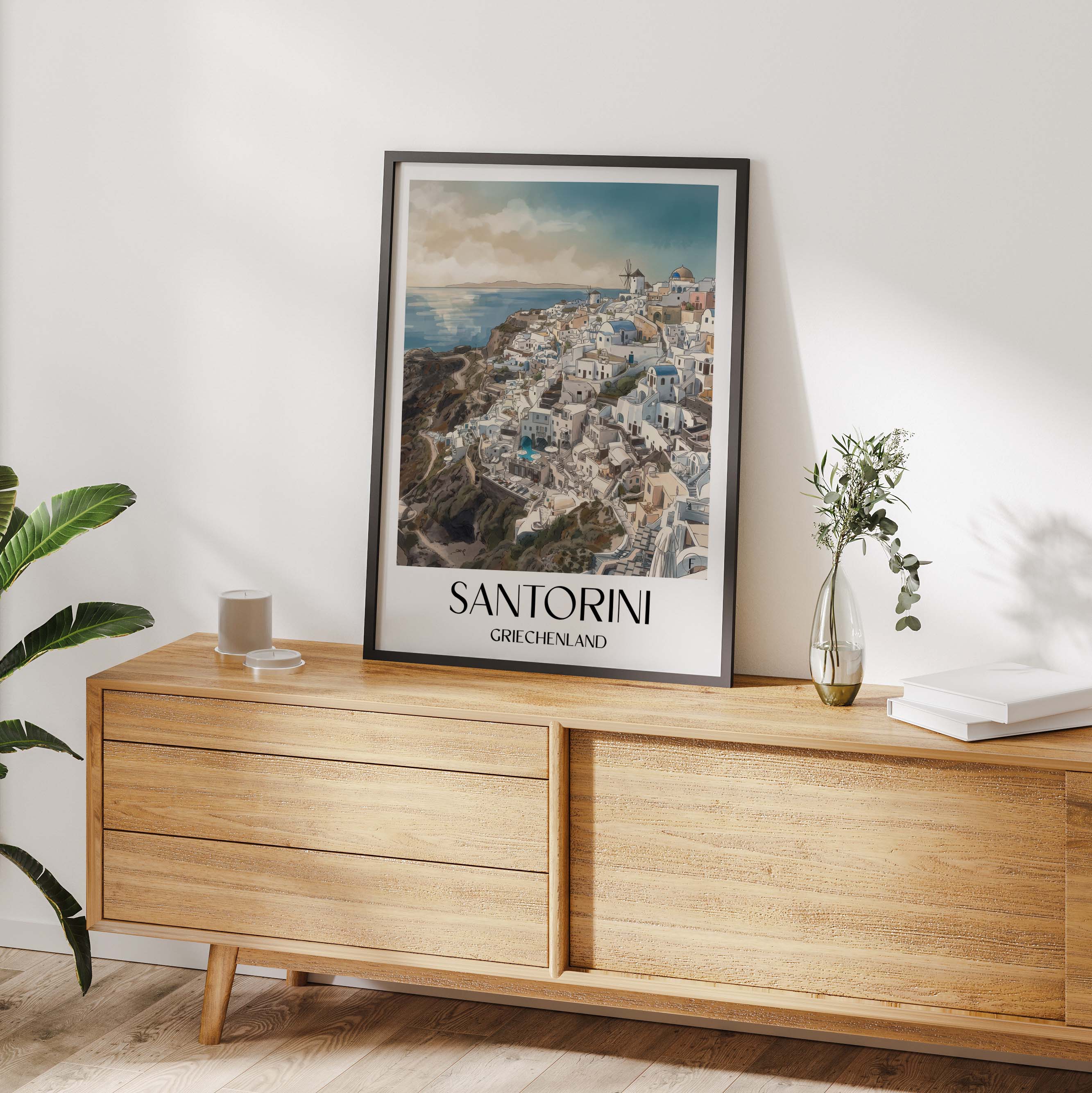 santorin-griechenland-poster-aquarell