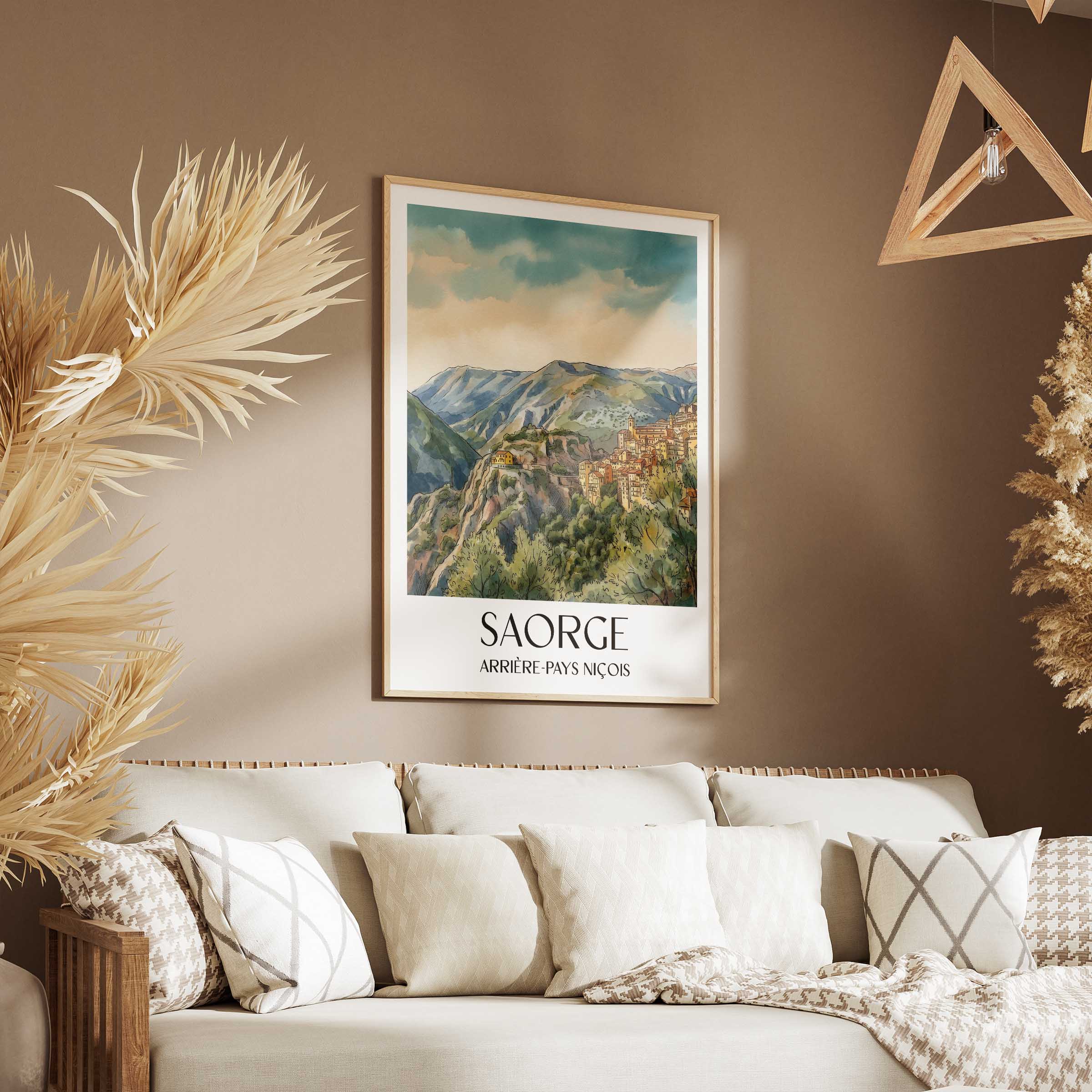 saorge-arrière-pays-niçois-frankreich-poster-aquarell