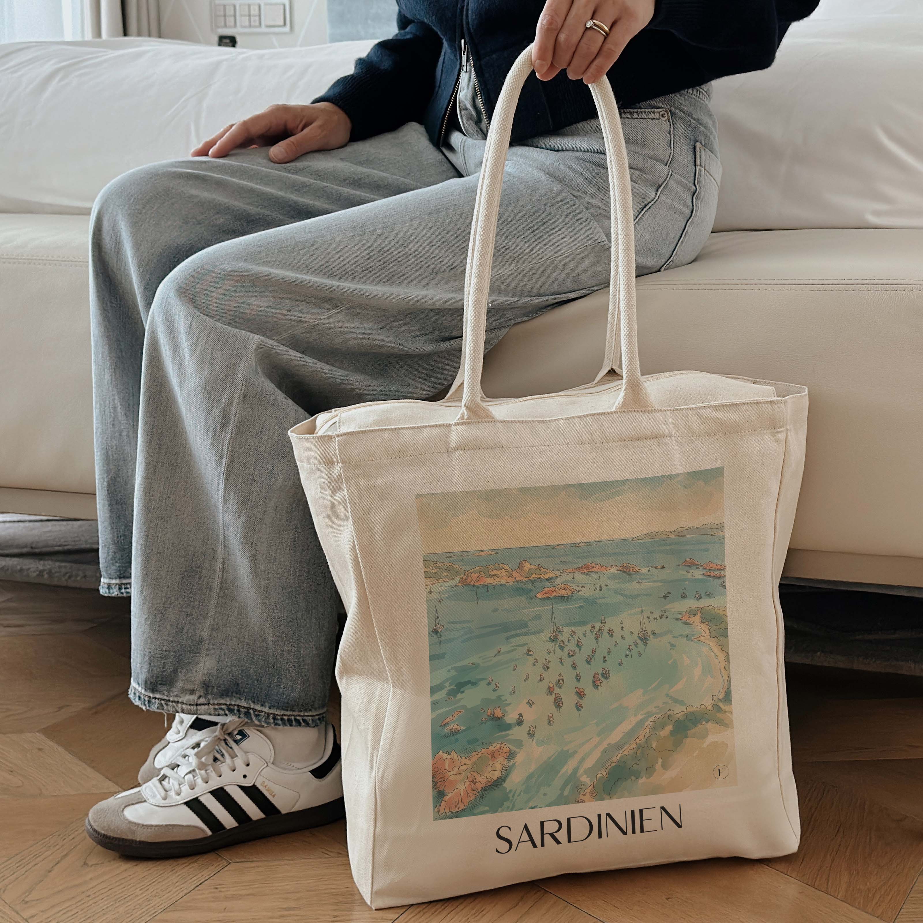 sardinien-italien-einkaufstasche-aquarell